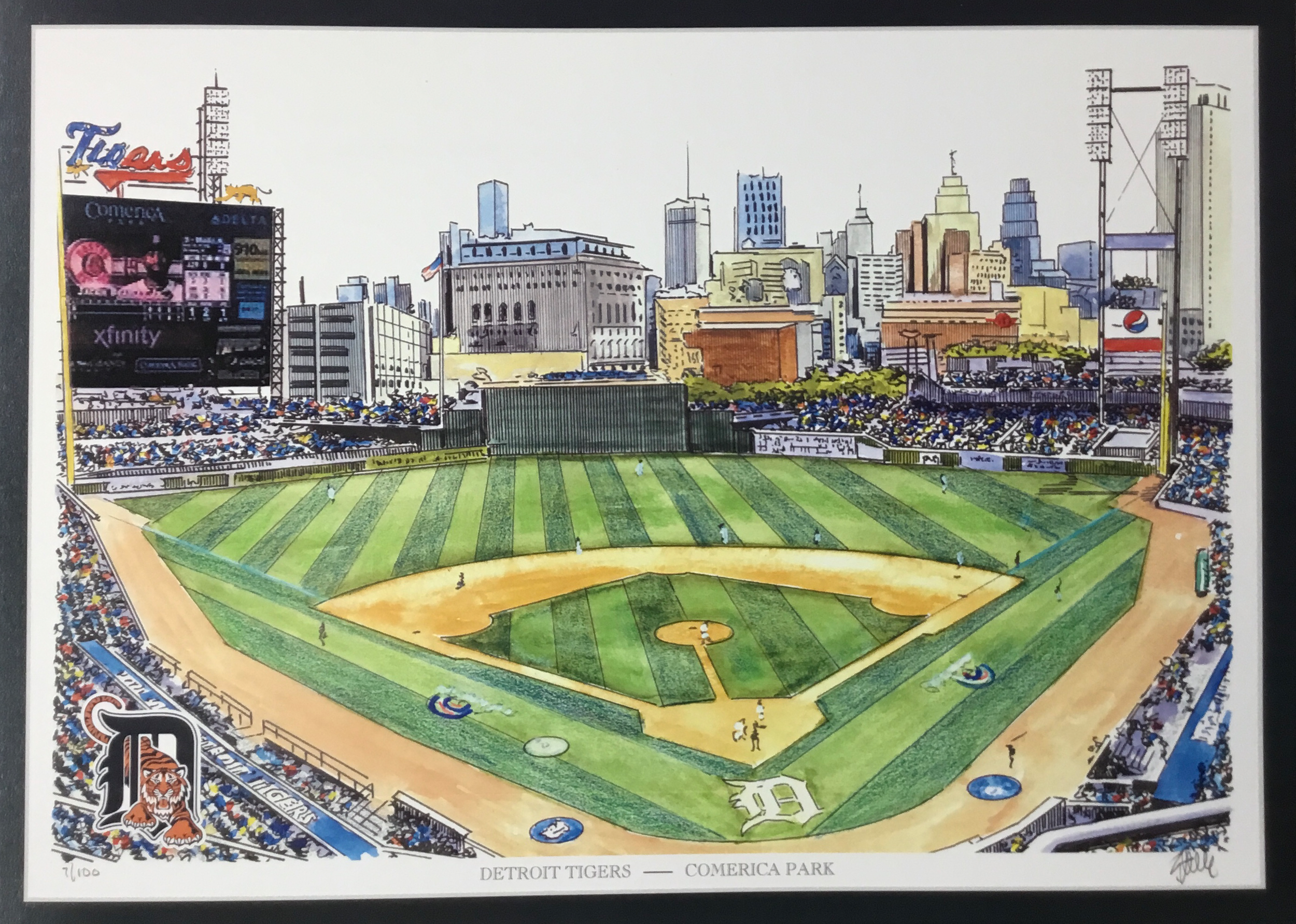 Detroit Tigers – Comerica Park LIMITED EDITION Art Print by John