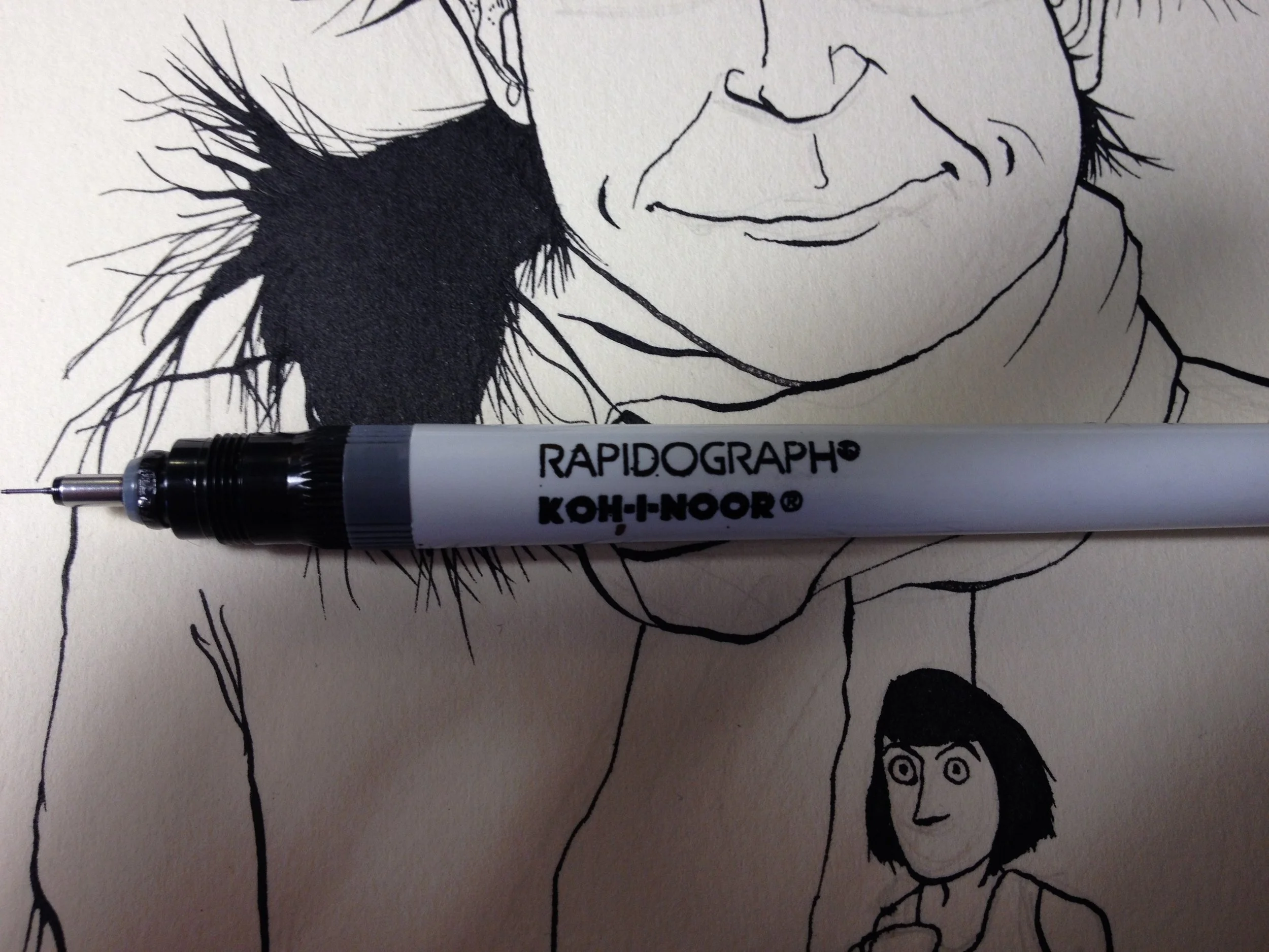  .35 Rapidograph; the Navy SEAL of pens. Now to transition to ink shading. 