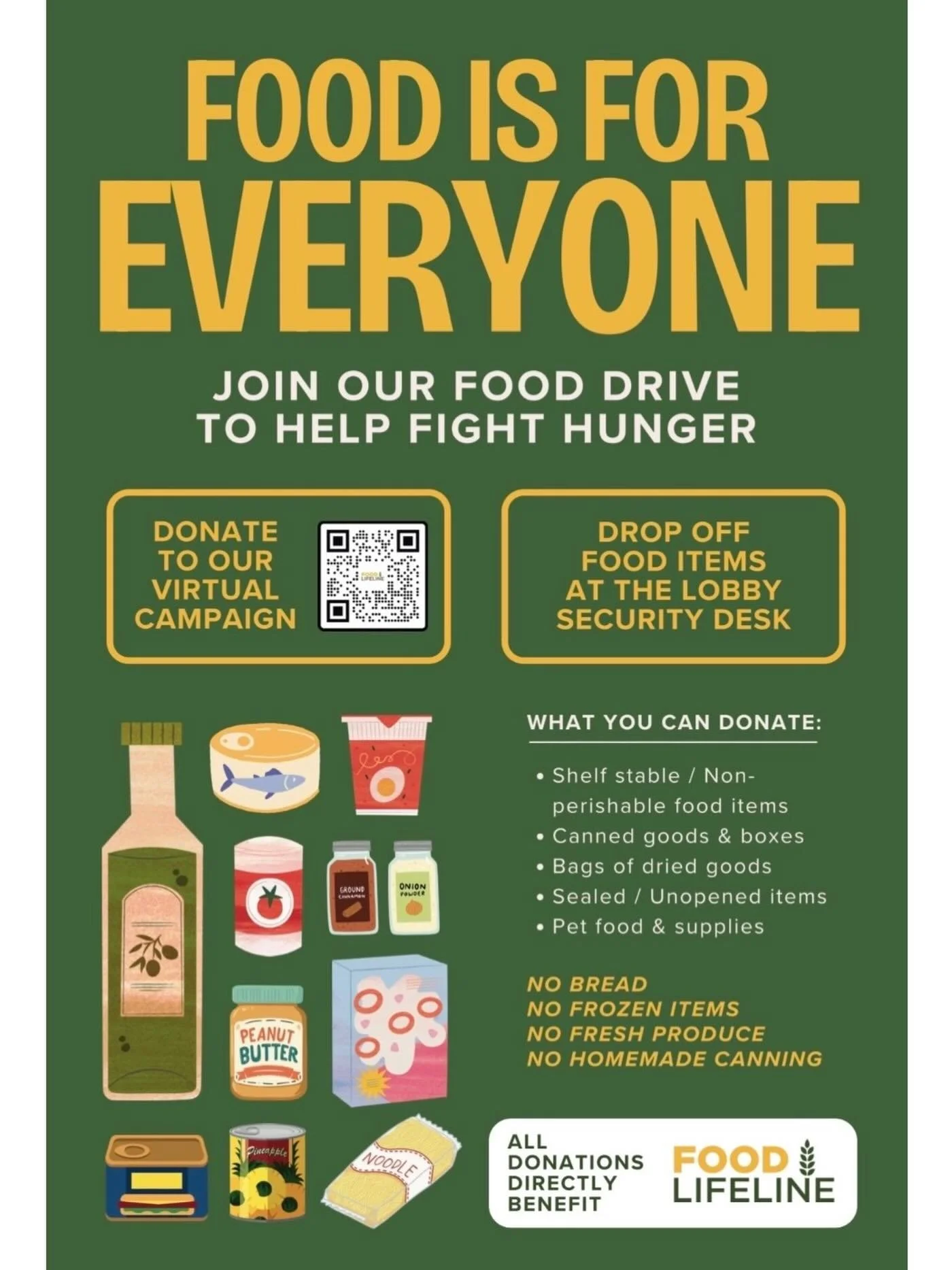 FOOD DRIVE: Benefitting @foodlifeline 🥫🤝

9th &amp; Thomas is proud to partner with Food Lifeline to help ensure our neighbors have access to nutritious meals. Recently launched, join us this December in raising funds for local food banks, shelters