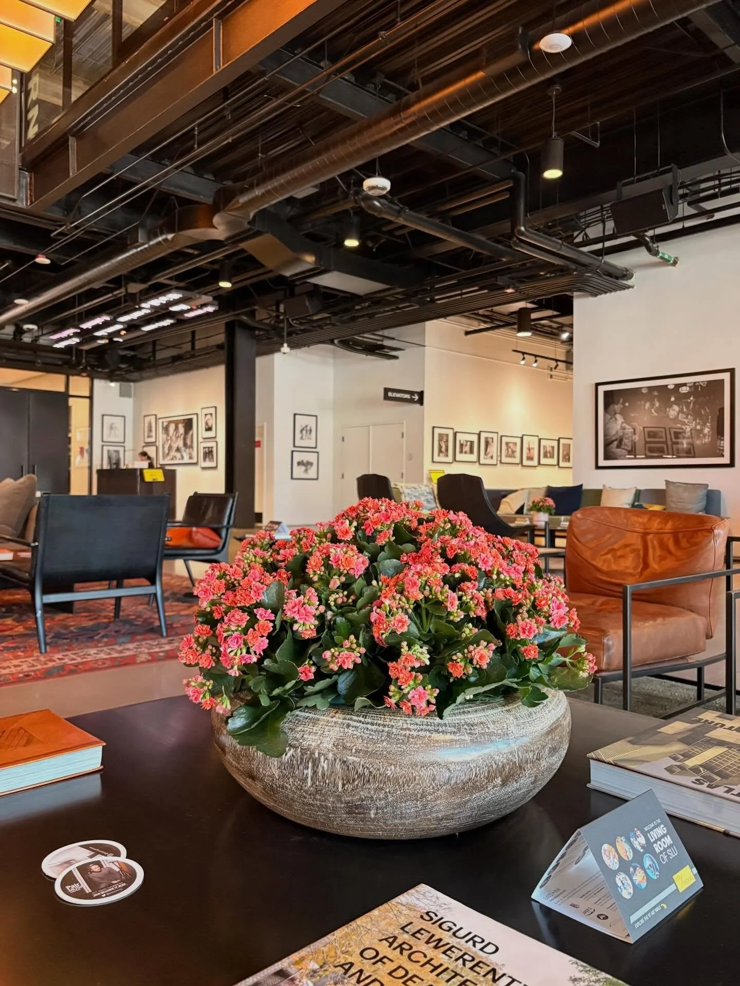 April blooms making our days brighter at 9th &amp; Thomas courtesy of our friends at @fleurishseattle 🌺 

And reminder, dogs are always welcome at 9T! We love seeing wagging tails and happy paws around the building 🐾 

#9thandthomas #aprilflowers #