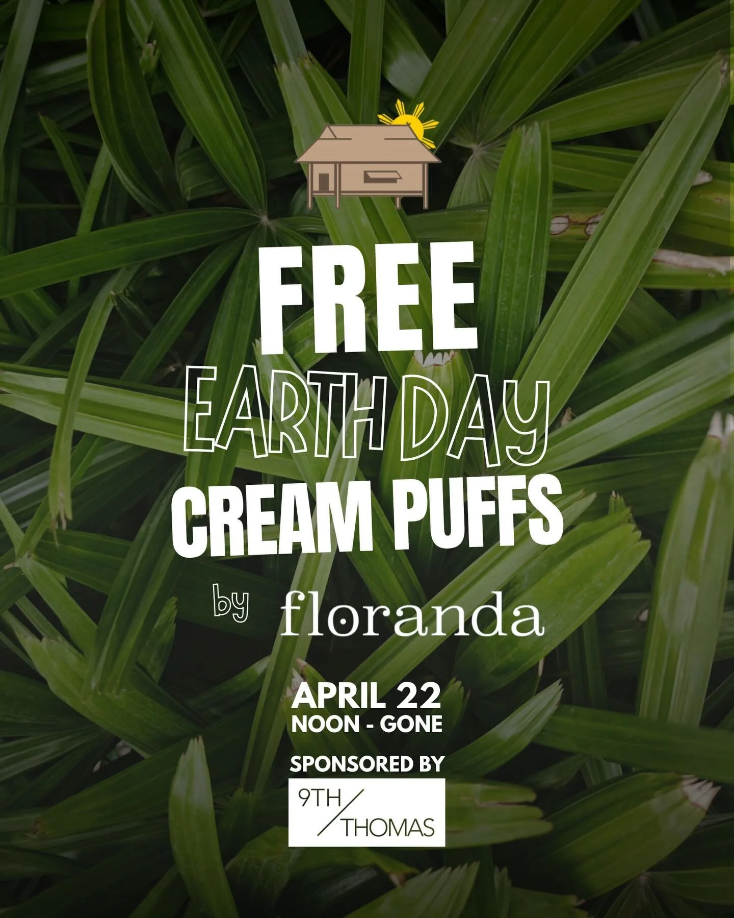 Earth Day Tenant Treats 🌎 Visit the 9T Lobby on 4/22 at Noon for a free cream puff from @florandaseattle! Each cream puff is filled with a pandan pastry cream, topped with a white chocolate ganache and blob of blueberry compote. Limit 1 treat per pe