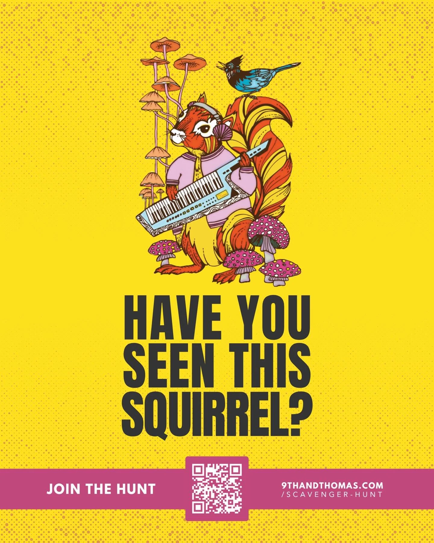 HAVE YOU SEEN THIS SQUIRREL? 🐿️ Join our neighborhood-wide scavenger hunt for exclusive keychains of #DJSquirrelex! Free to participate, the deets are as follows: 

⚡️ We hid lots of keychains around the @southlakeunion neighborhood for you to find 
