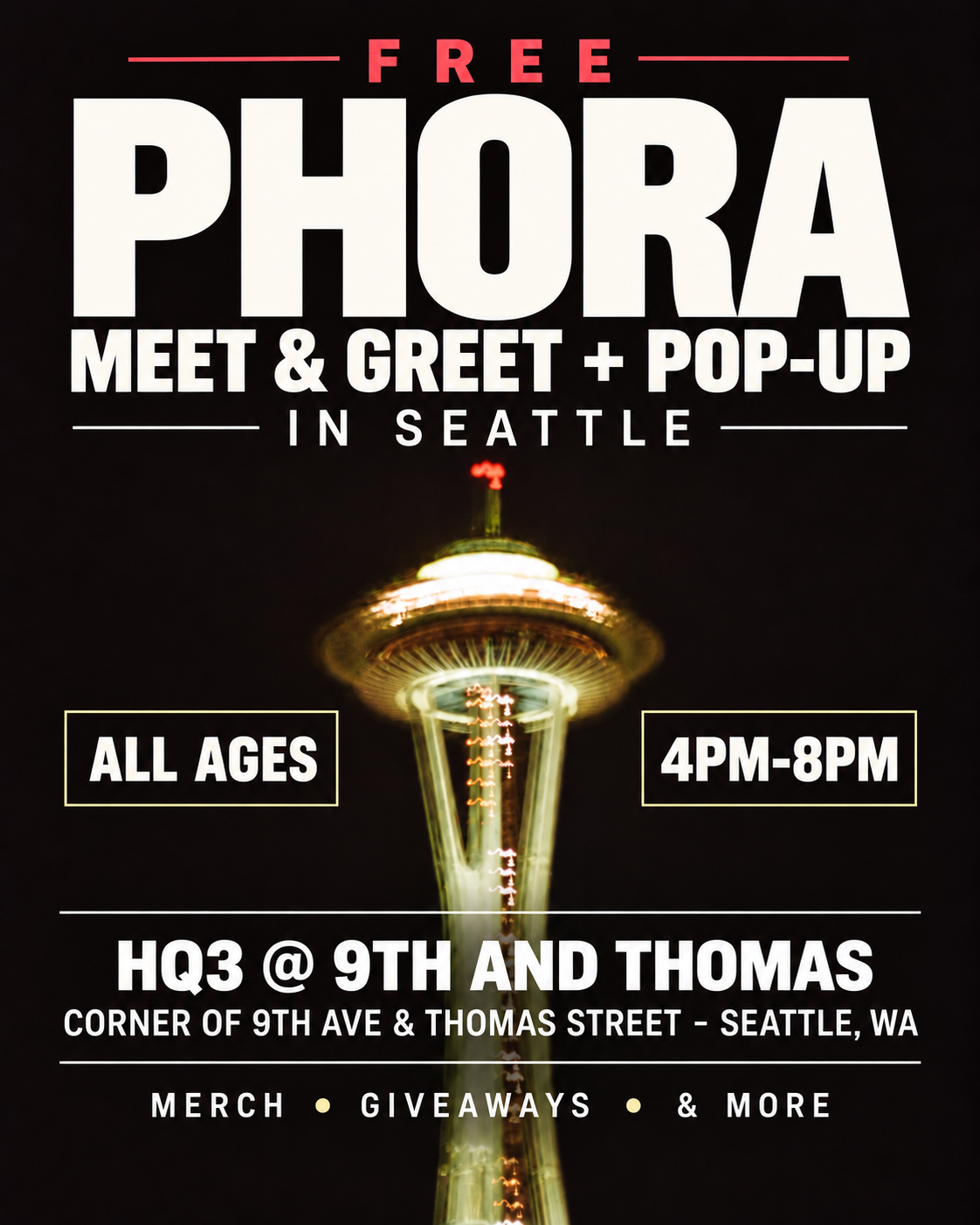 HQ3 Pop-Up: Phora Meet &amp; Greet