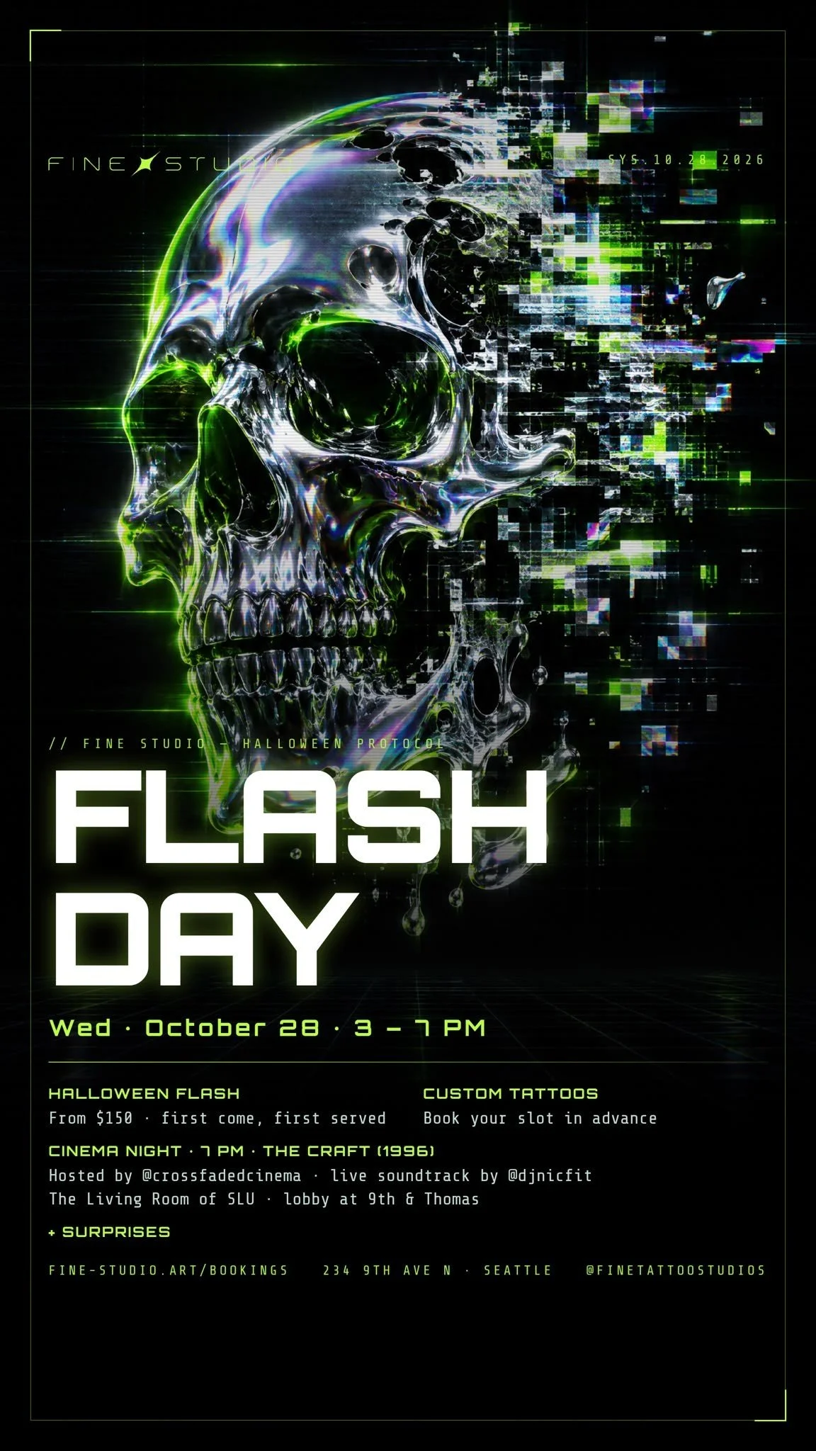 Halloween Flash Day | Fine Tattoo Studio