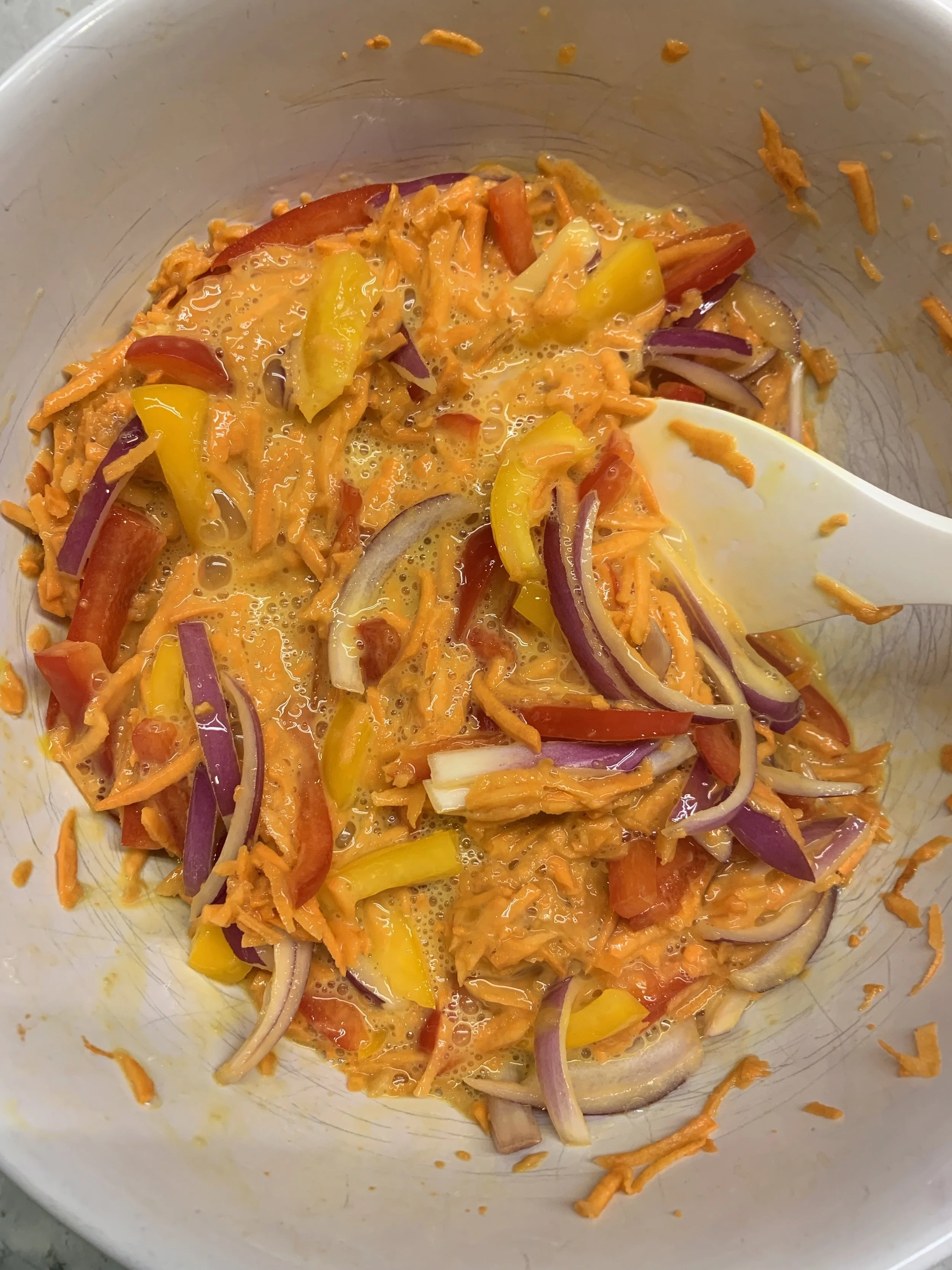 Sweet Potato Veggie Egg Bake 