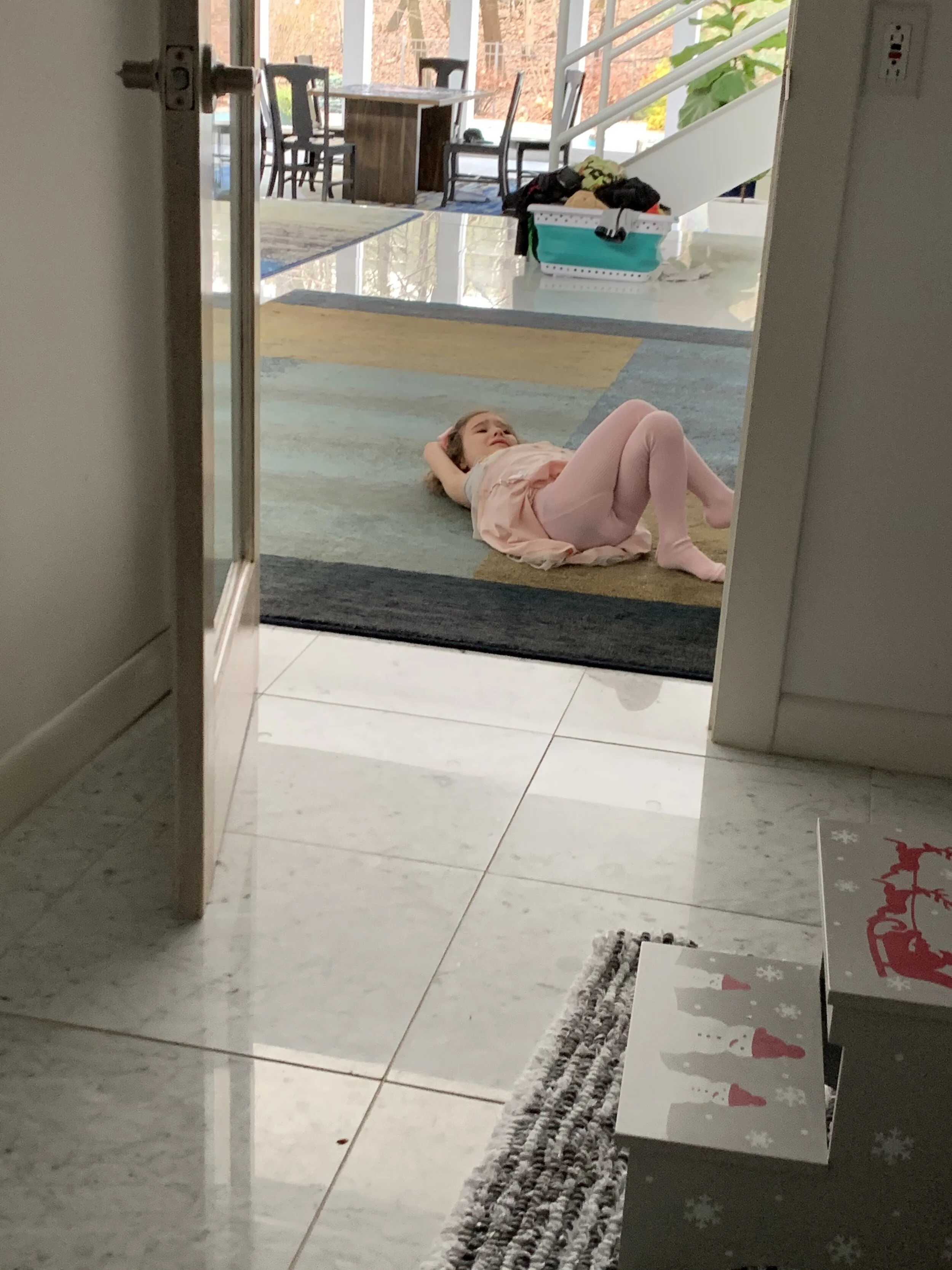 Notice that basket at the bottom of the stairs? I’ve been asking them to bring it up for 3 days now. And yes that is a Christmas stool.