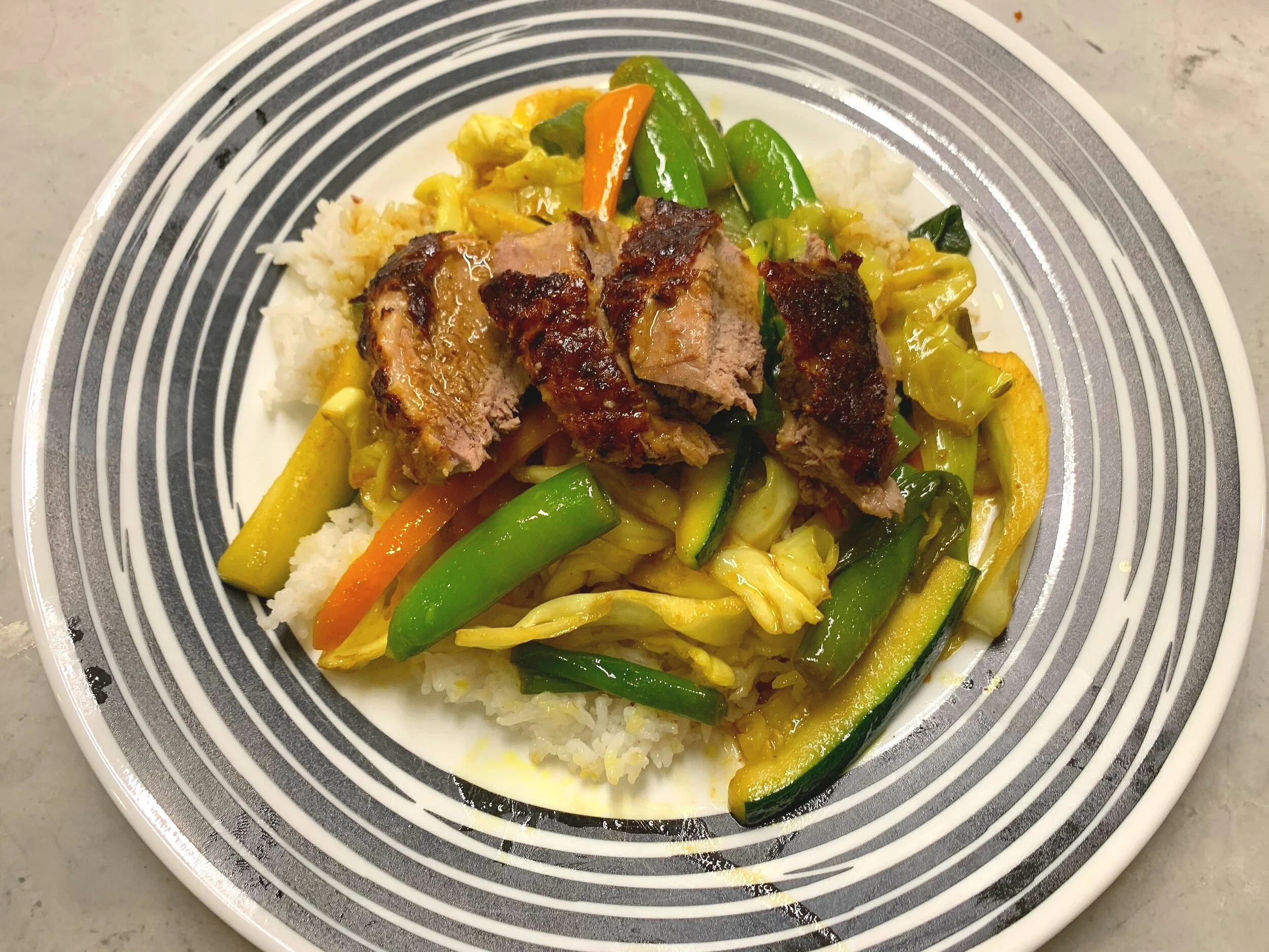 Roast Whole Duck with Asian/Indian flare 