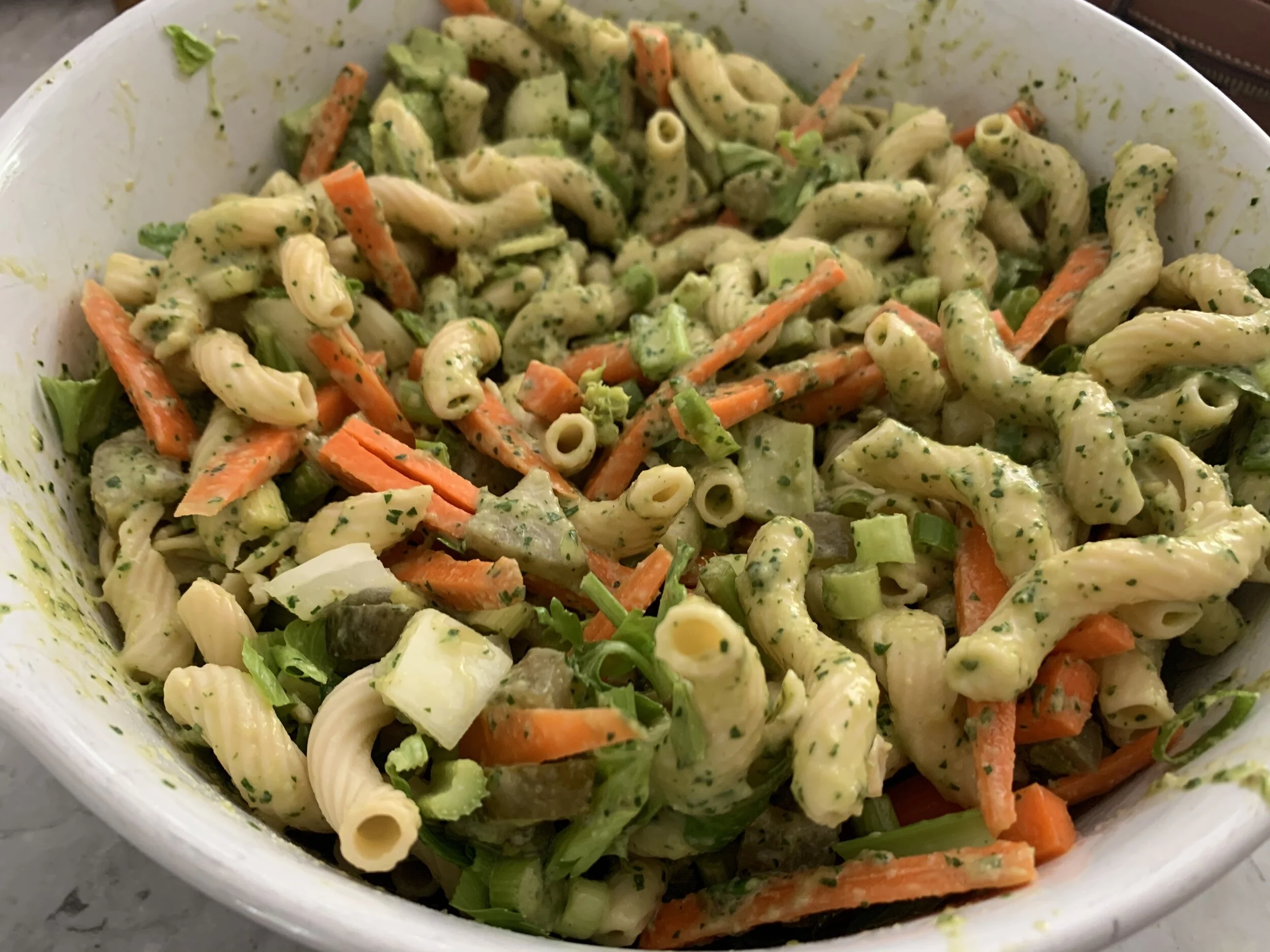Dill Pickle Macaroni Salad 
