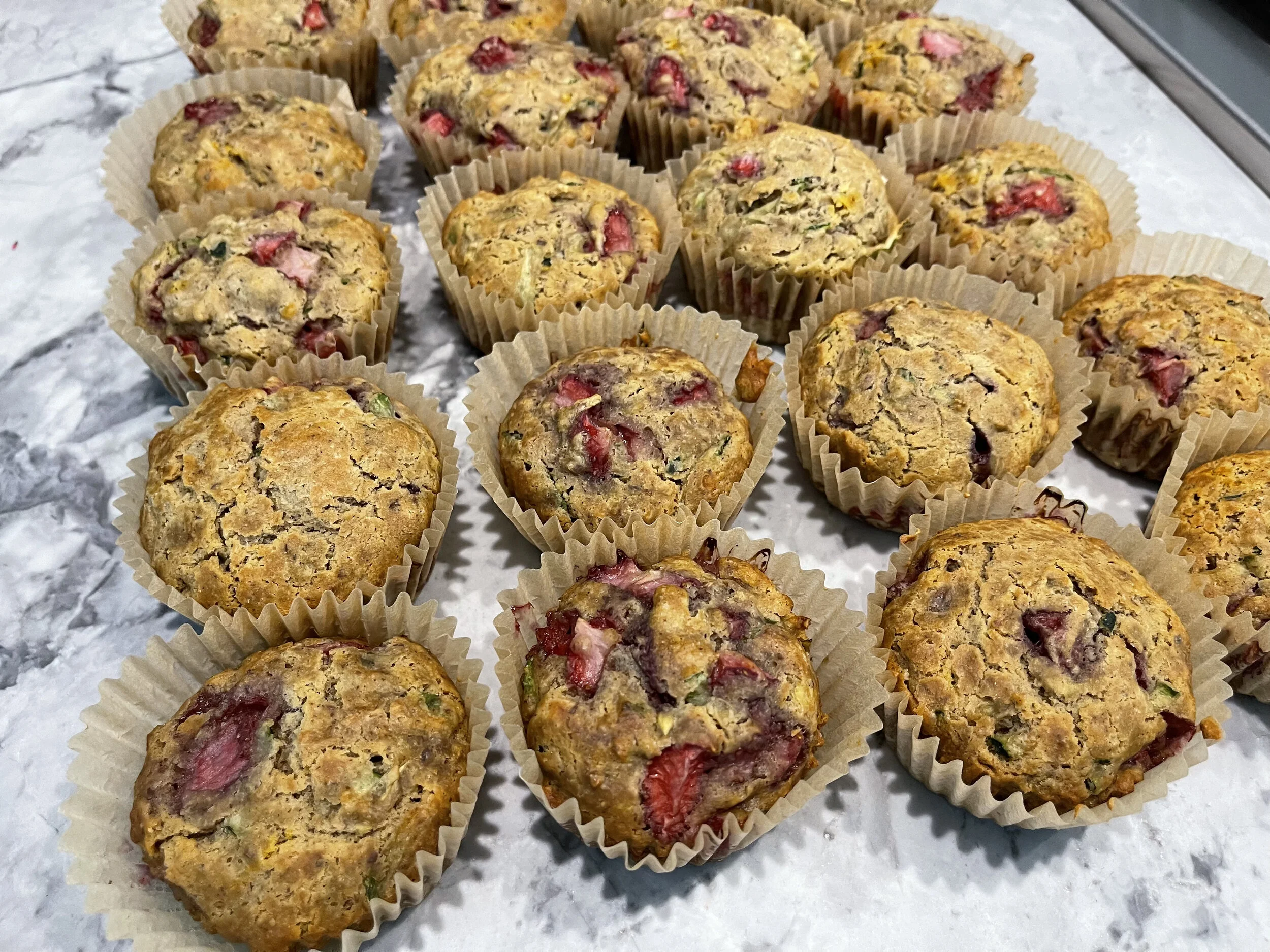 Strawberry Zucchini Muffins 