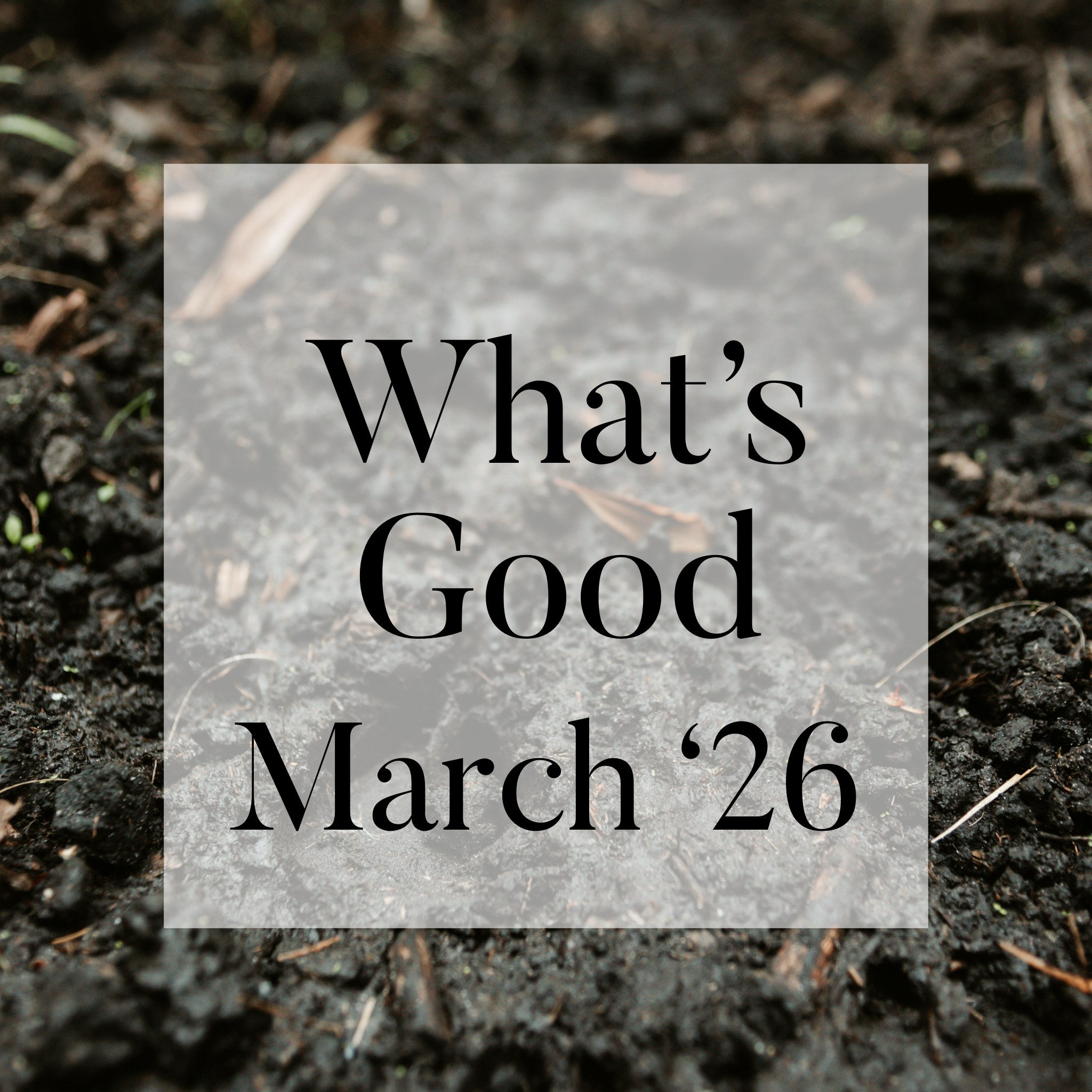 What’s Good March ‘26