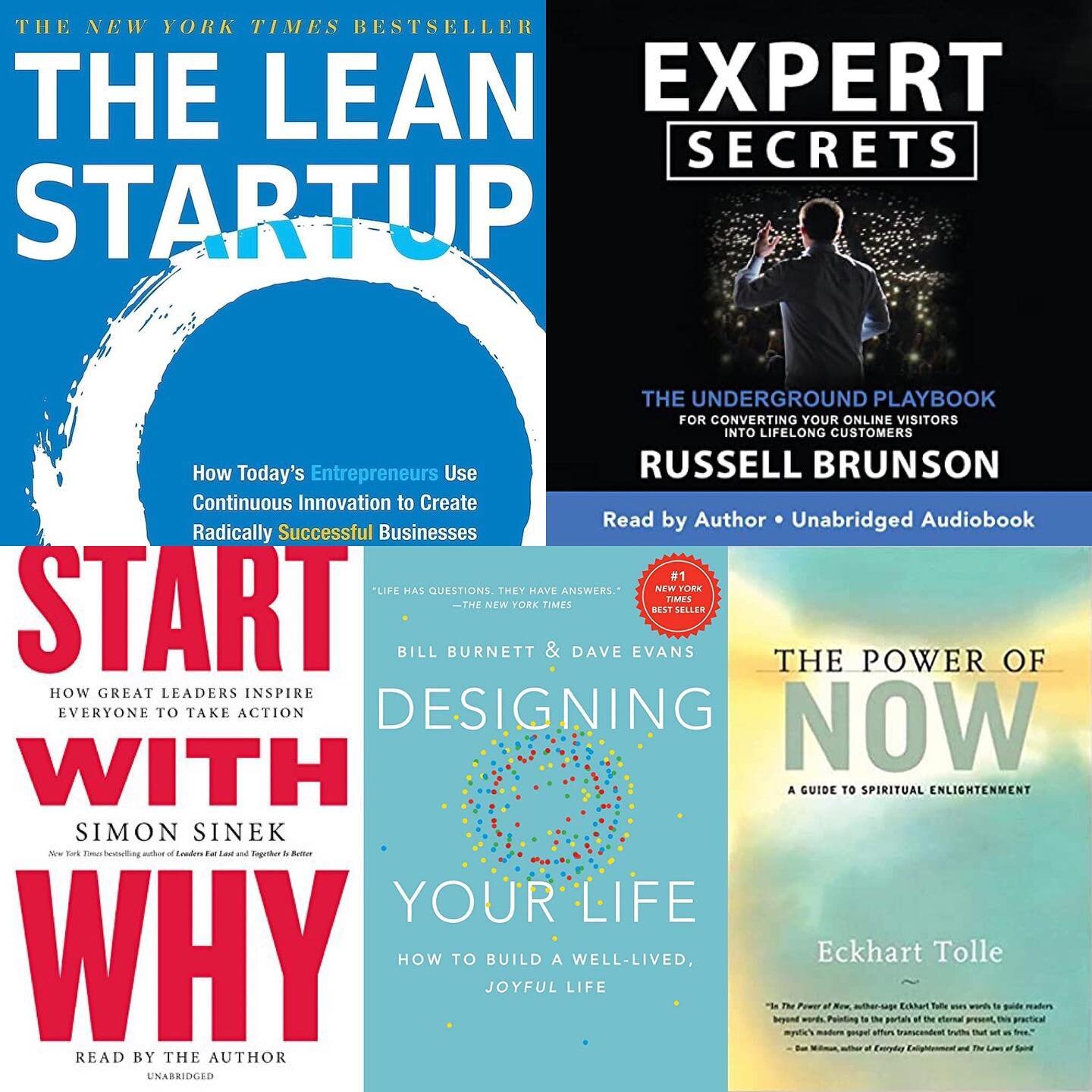 Here are my top 5 favorite books that fundamentally change my mindset and to start creating my own life while refining success!

What are your top 5?

Booklinks

Start with why - https://www.amazon.com/dp/B074VF6ZLM/?tag=880e67-20

Expert Secrets - h