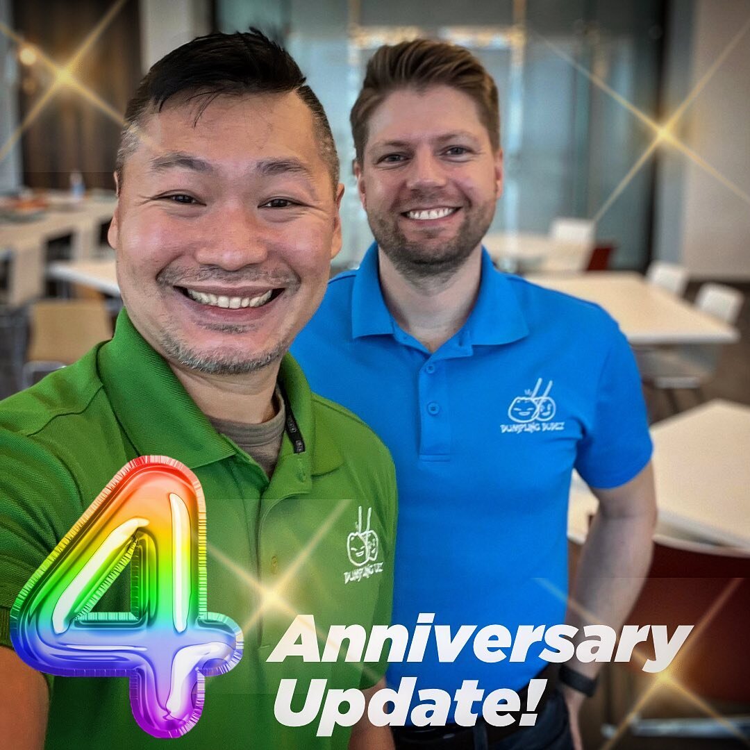 This month marks our 4th anniversary here at @dumplingdudez, and we couldn't be more grateful for the support we've received from you. Four years ago, we quit our 6-figure corporate jobs to pursue our passion for creating the most fun and unique expe