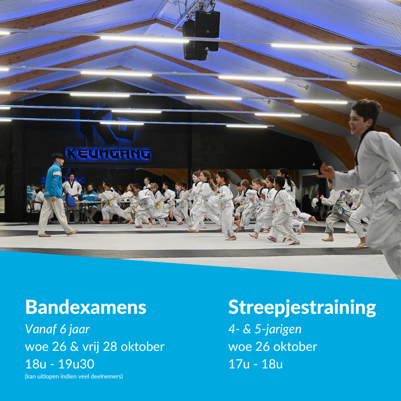 Nieuwe data voor de bandexamens
