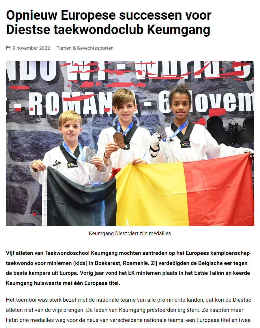 Weer een Europese titel &amp; 2 Vice-Europese titels