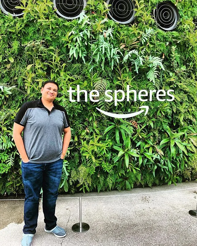 The spheres. An architectural marvel. #thespheres #amazonian #bepeculiar 😎🌆