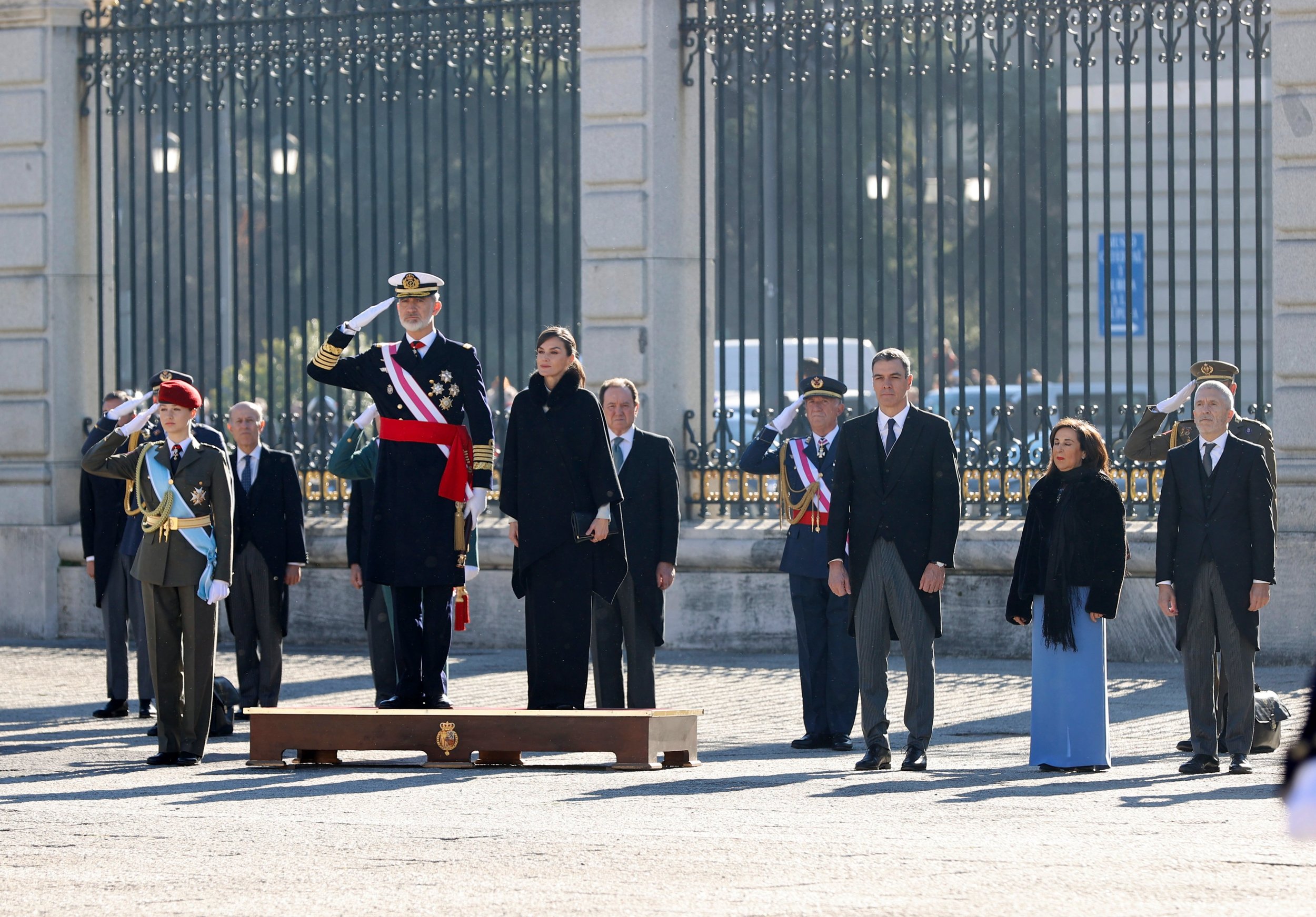 The King and Queen of Spain Attend New Year's Military Parade 2024