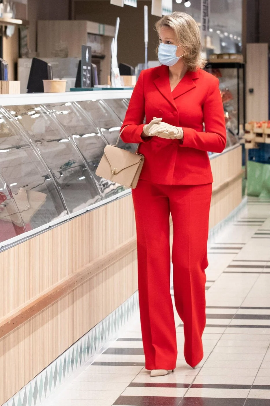 Queen Mathilde Visits Local Market