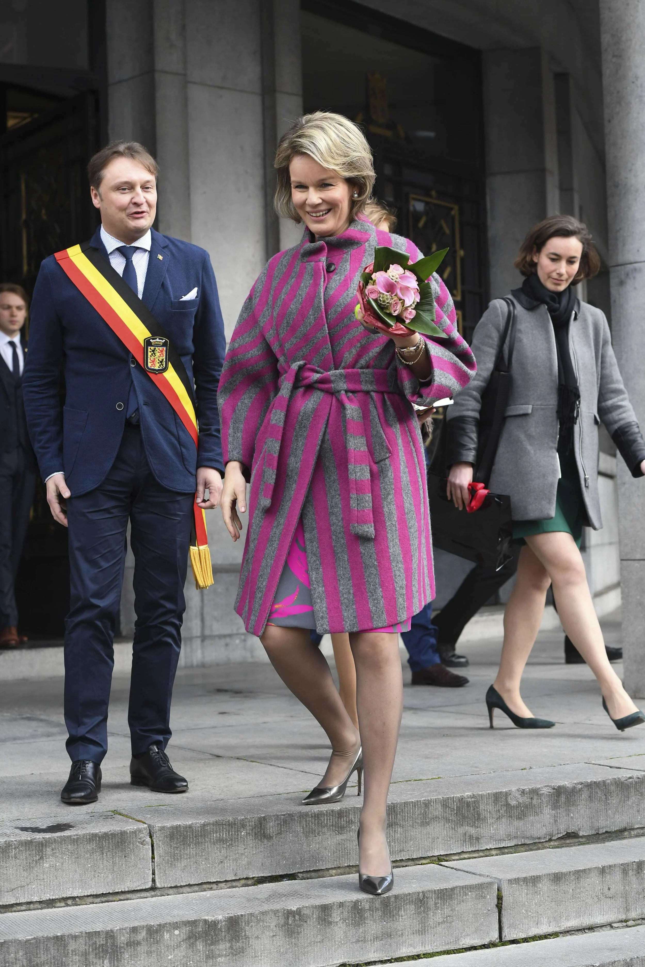 Queen Mathilde Marks the International Women's Day in Mons