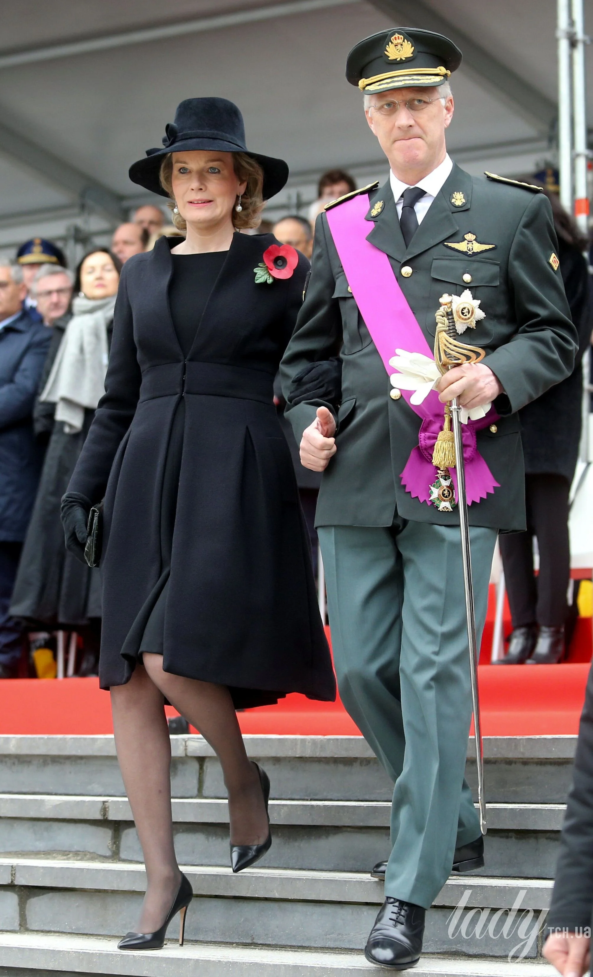 The King and Queen of the Belgians Attend Commemoration of the Centenary of the end of the First World War