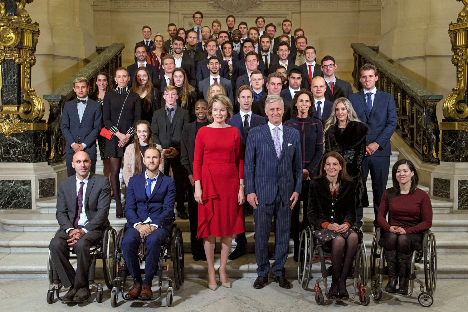 The King and Queen of the Belgians Receive Athletes — Royal Portraits ...
