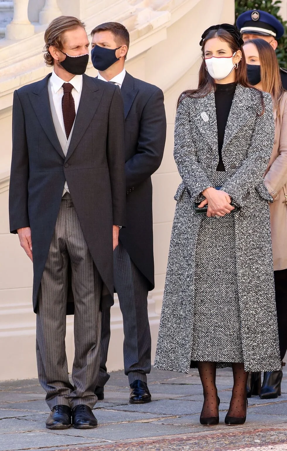 Andrea and Tatiana Casiraghi Attend National Day 2020 Celebrations
