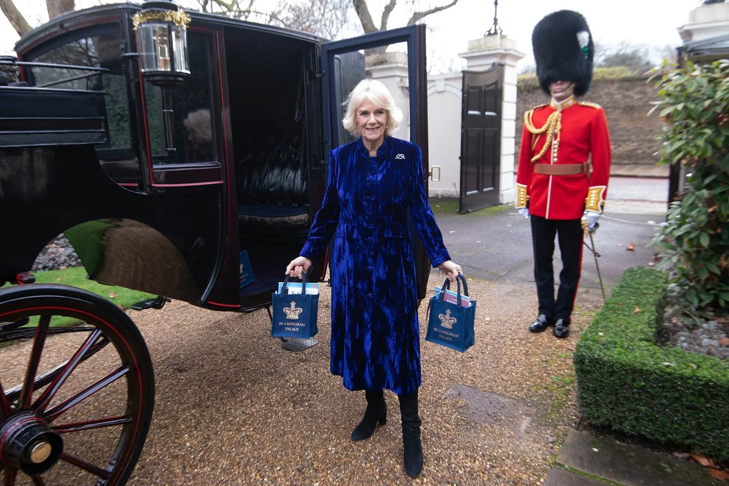 The Duchess of Cornwall Holds Virtual Christmas Tree Decorating Party