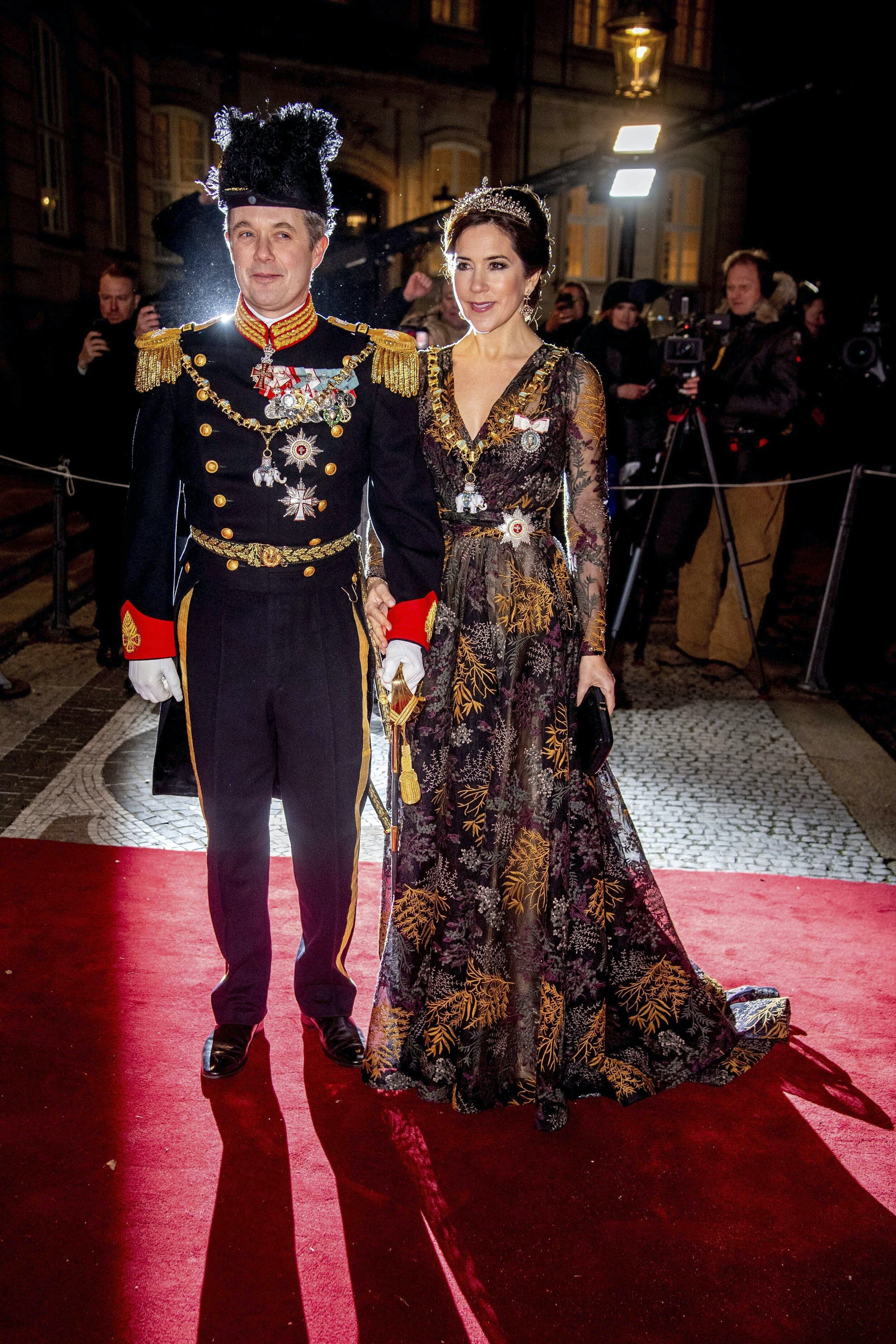 The Crown Prince and Crown Princess of Denmark Attend New Year's Reception 2019