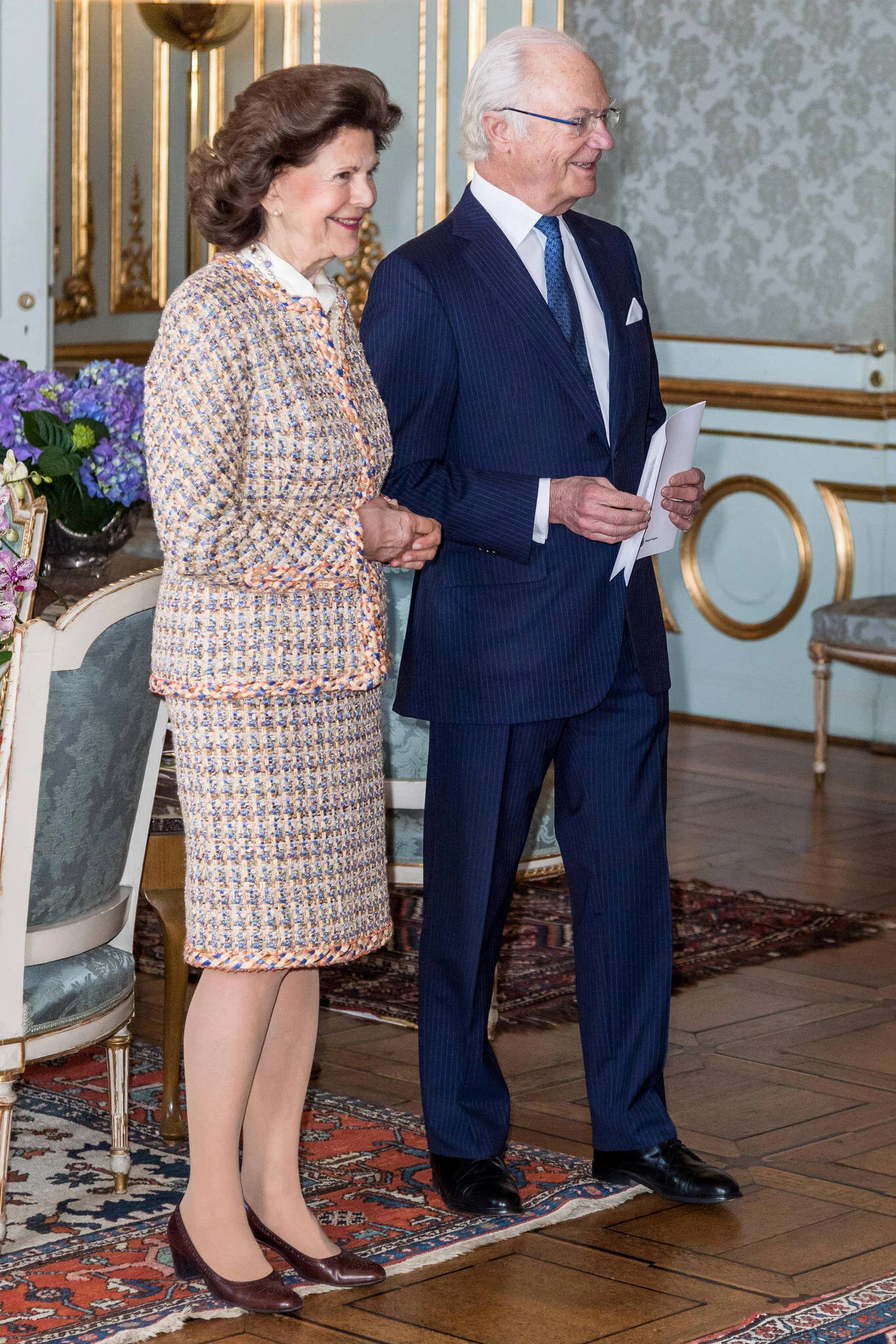 The Swedish Parliament and Government Present Birthday Presents to King Carl XVI Gustaf