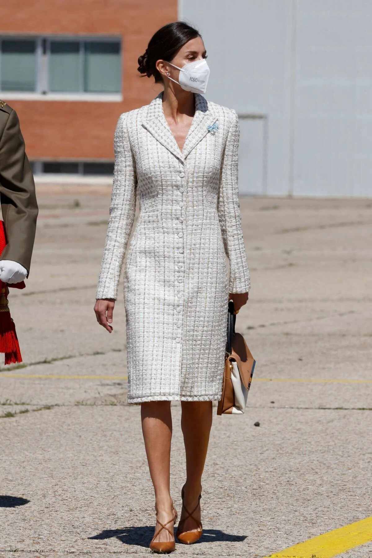 Queen Letizia Delivers National Flag to the Aviation Academy of the Army