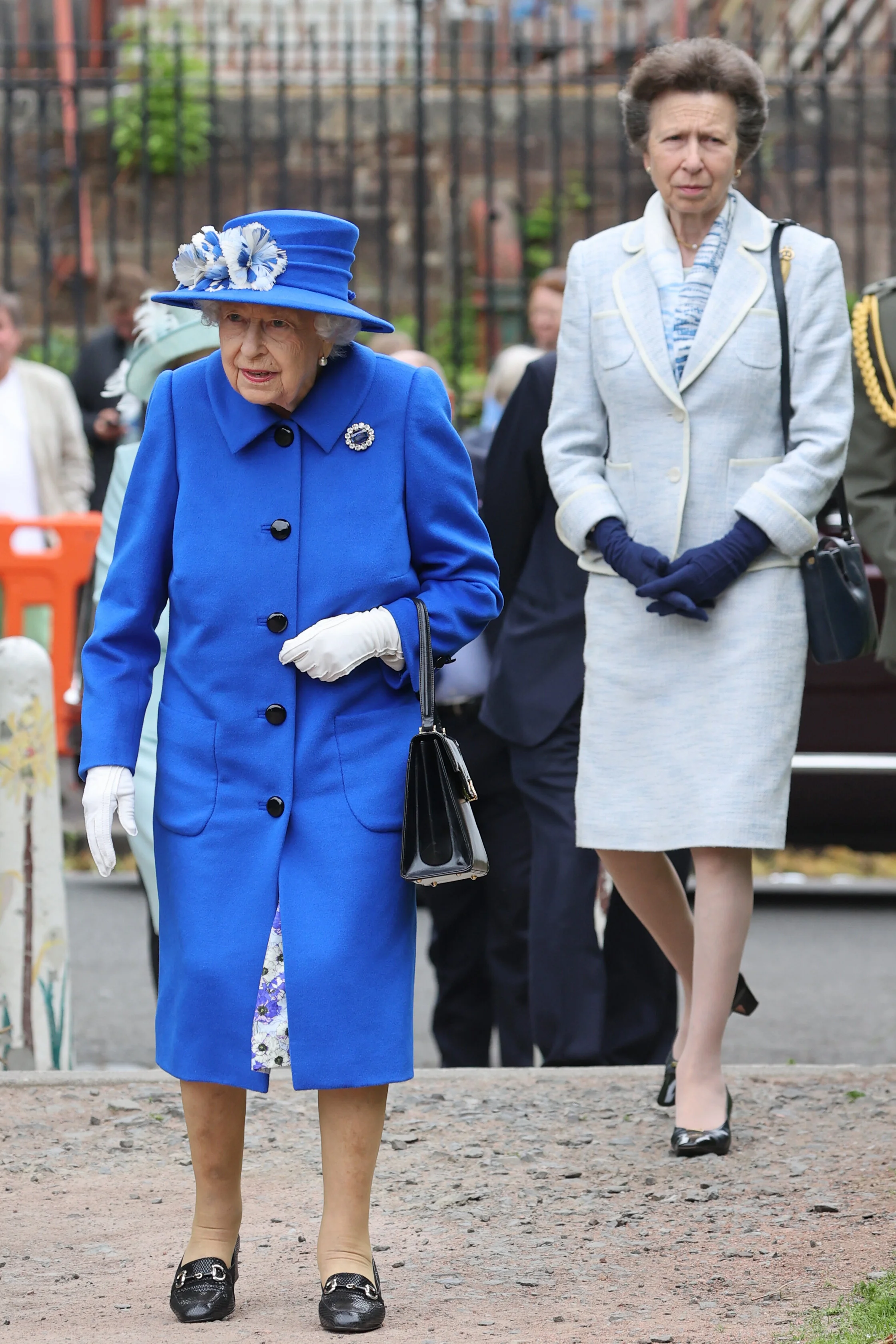 Queen Elizabeth II and the Princess Royal Visit The Children's Wood Project in Glasgow