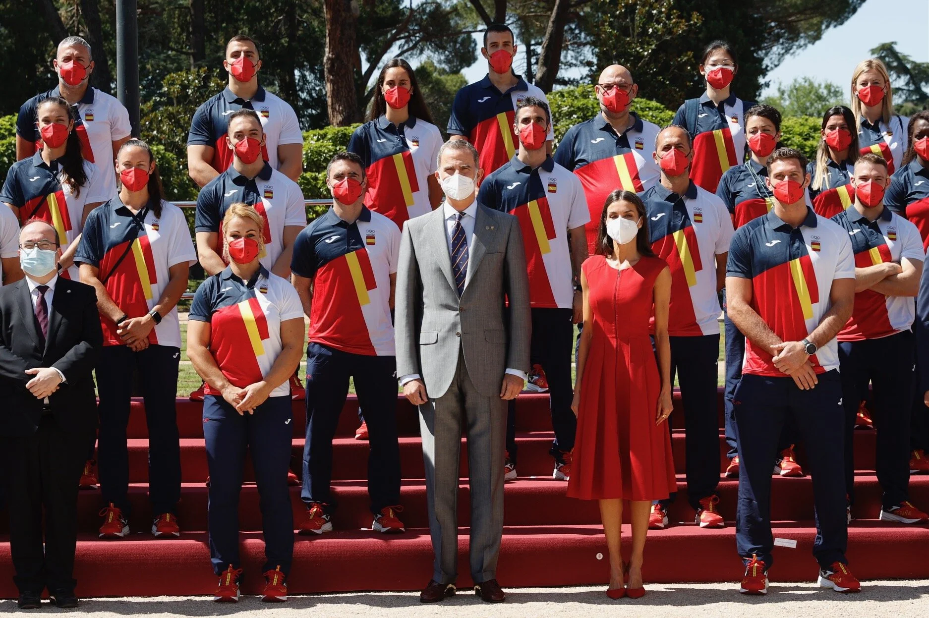 The King and Queen of Spain Receive the Spanish Olympic Team