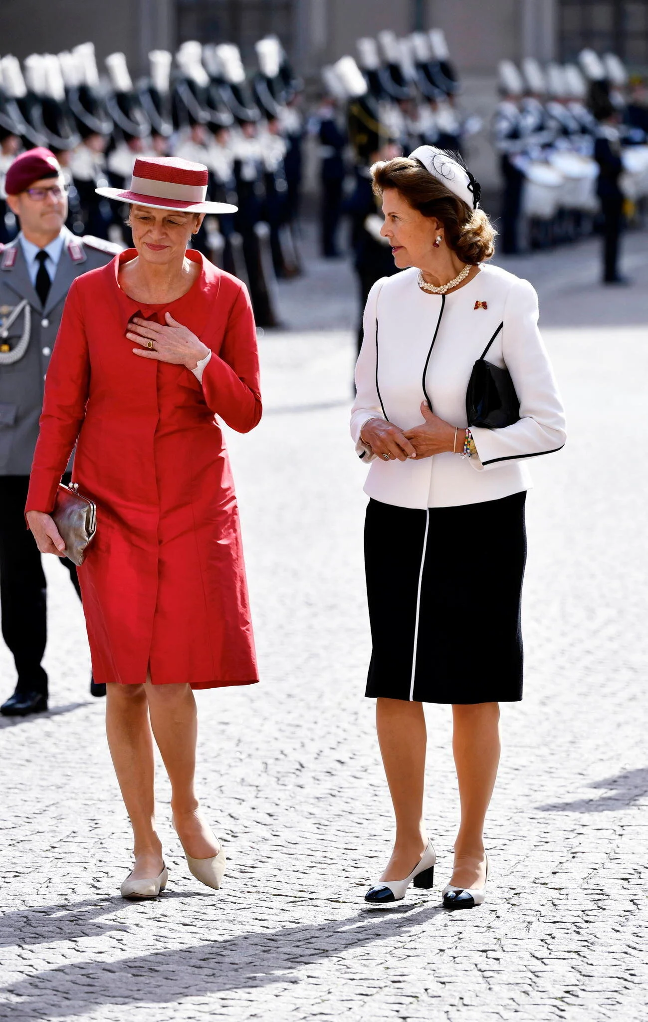 The King and Queen of Sweden Welcome the President and First Lady of Germany