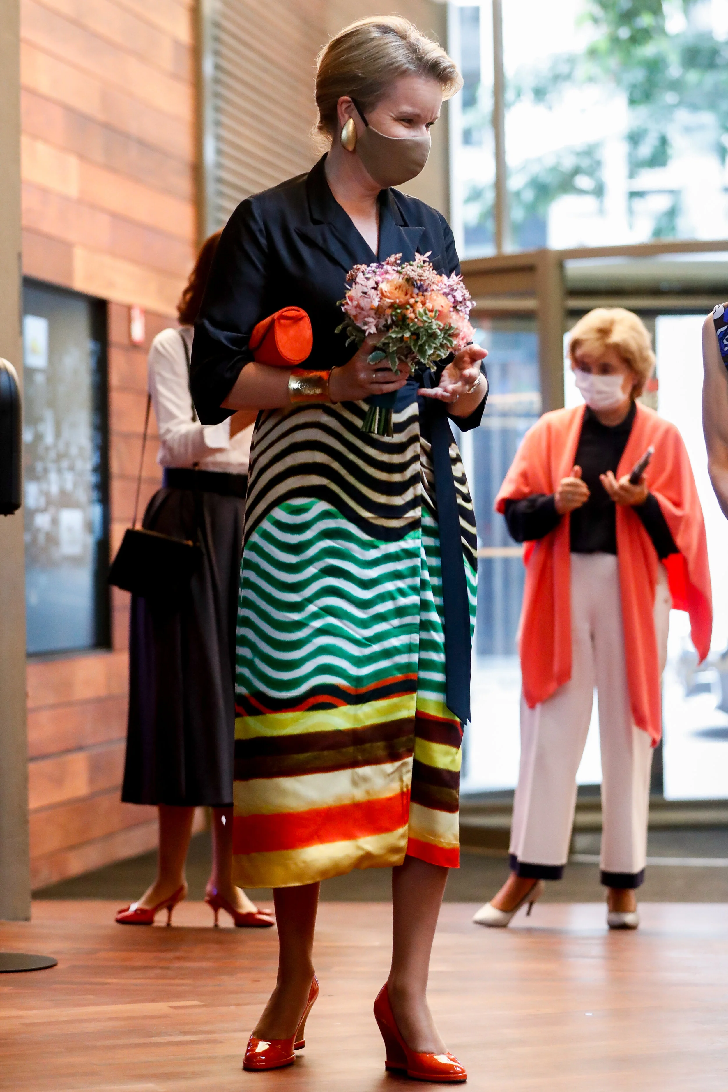 Queen Mathilde Visits ModeMuseum in Antwerp