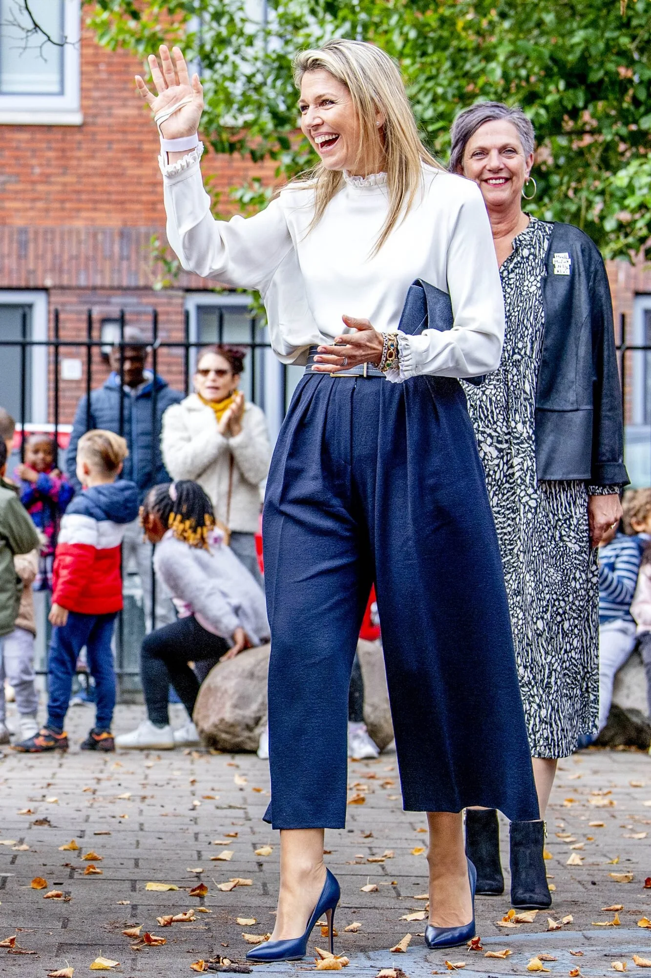 Queen Maxima Visits Queen Beatrix School in The Hague