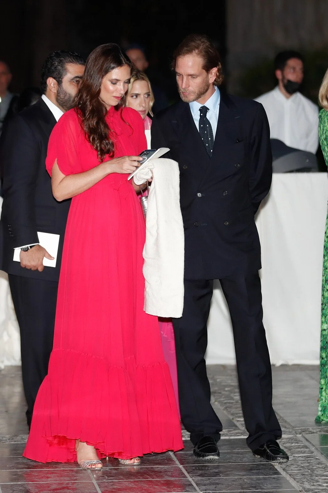 Andrea Casiraghi and Tatiana Santo Domingo Attend the Wedding of Prince Philippos and Nina Flohr