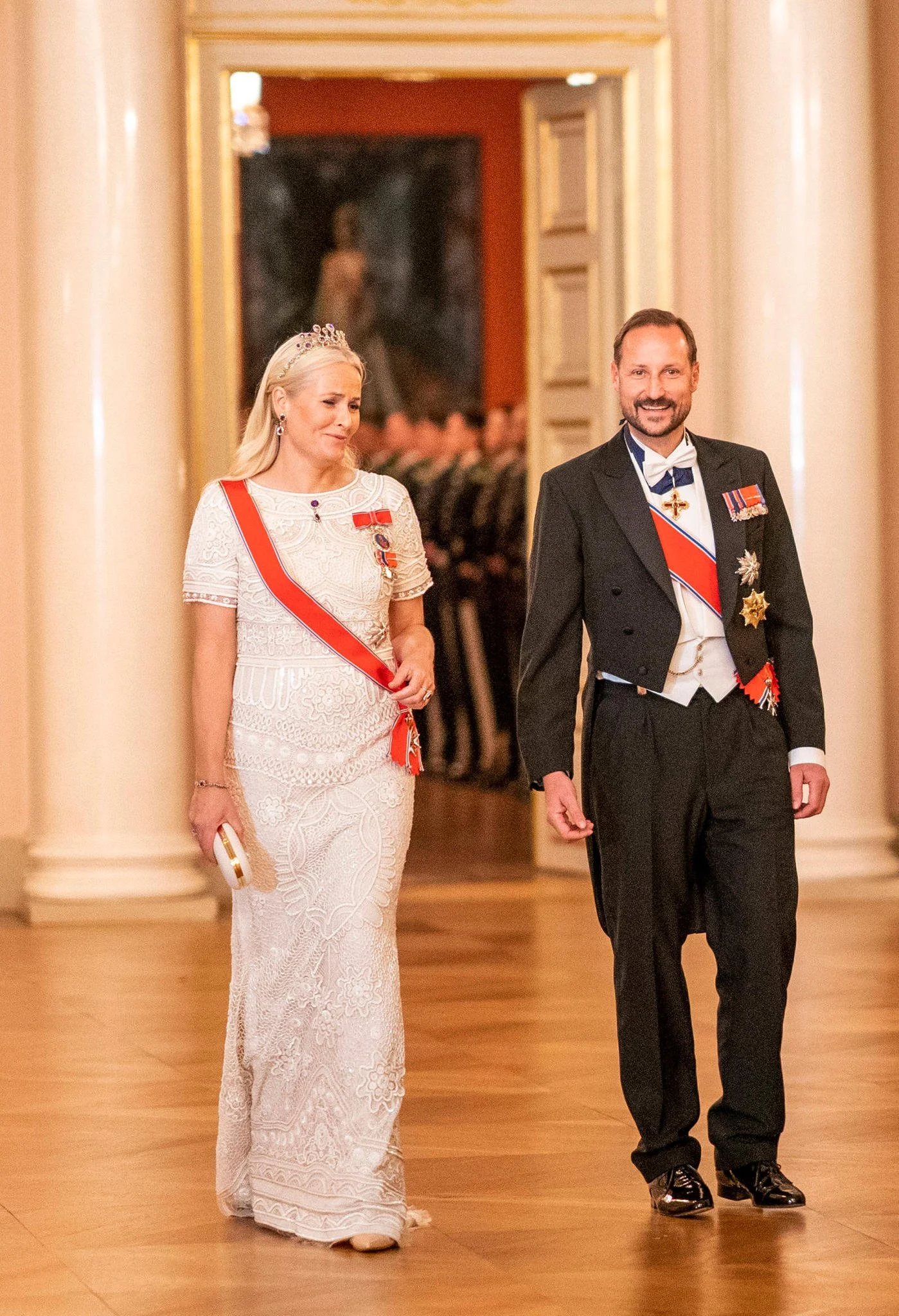 The Crown Prince and Crown Princess of Norway, and Princess Astrid Attend Stortingsmiddagen 2021