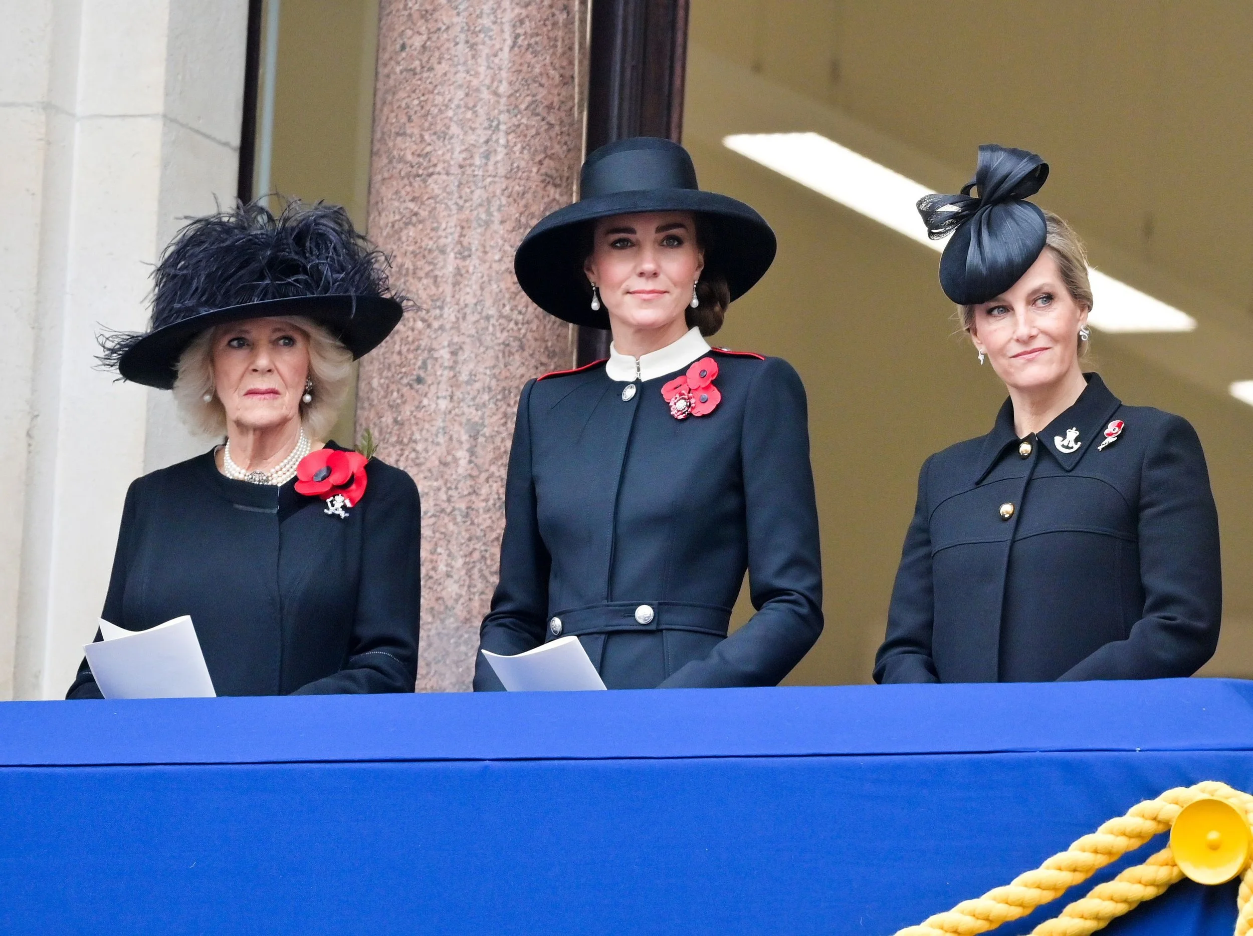 The Duchess of Cornwall, the Duchess of Cambridge and the Countess of Wessex Attend National Service of Remembrance 2021