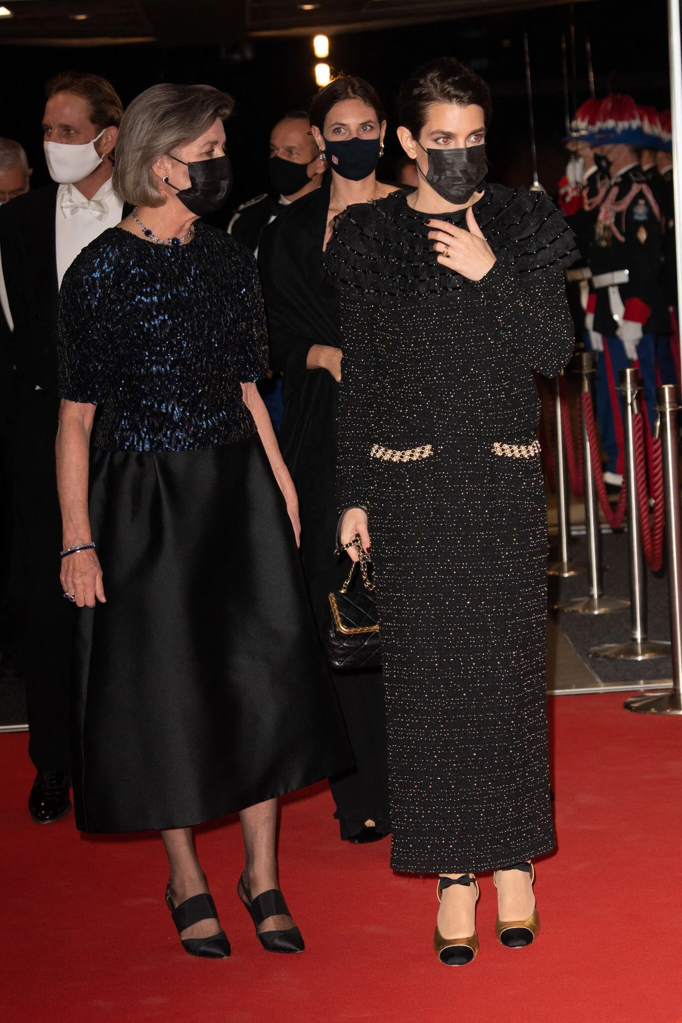 Princess Caroline and Charlotte Casiraghi Attend National Day Gala 2021