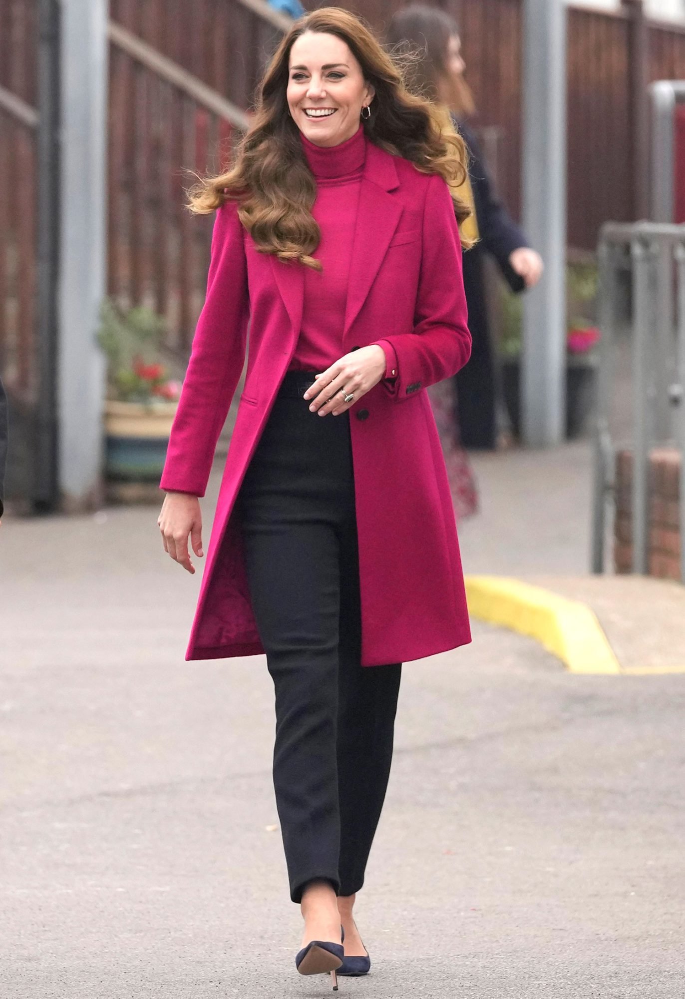 The Duchess Of Cambridge Visits Nower Hill High School