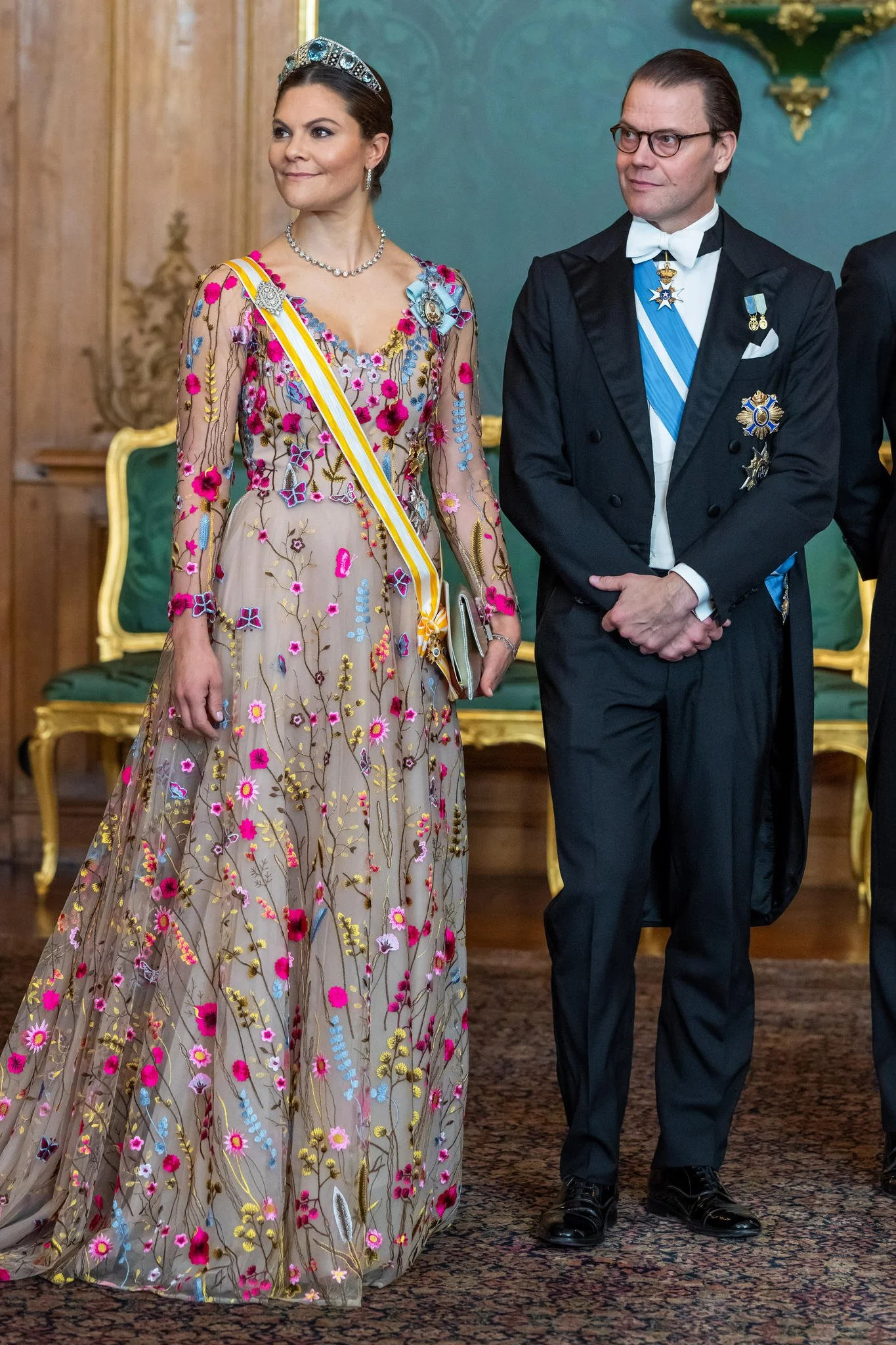 Crown Princess Victoria and Prince Daniel Attend State Banquet in Honour of the King and Queen of Spain