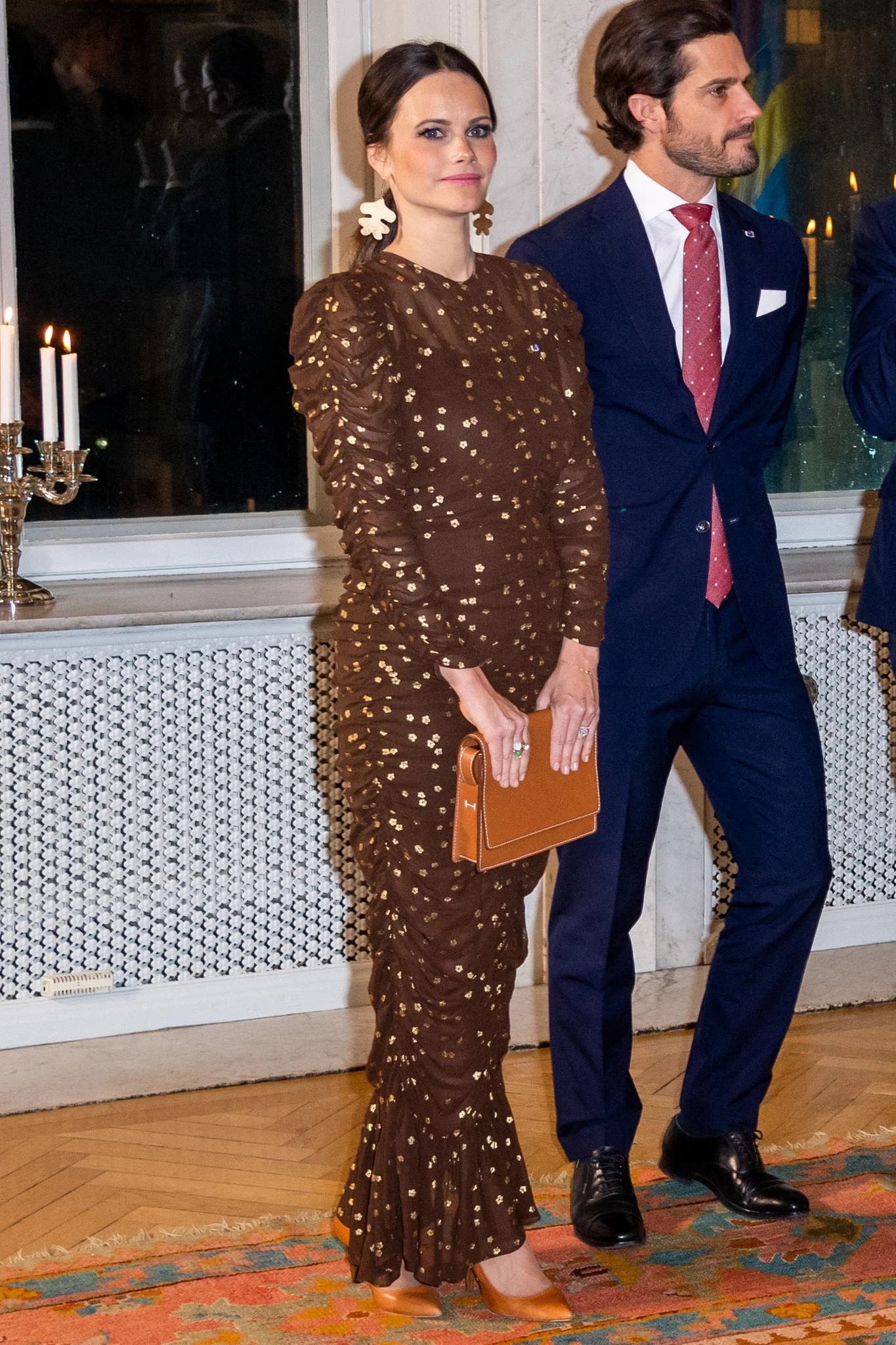 Prince Carl Philip and Princess Sofia Attend Reception at the Spanish Embassy