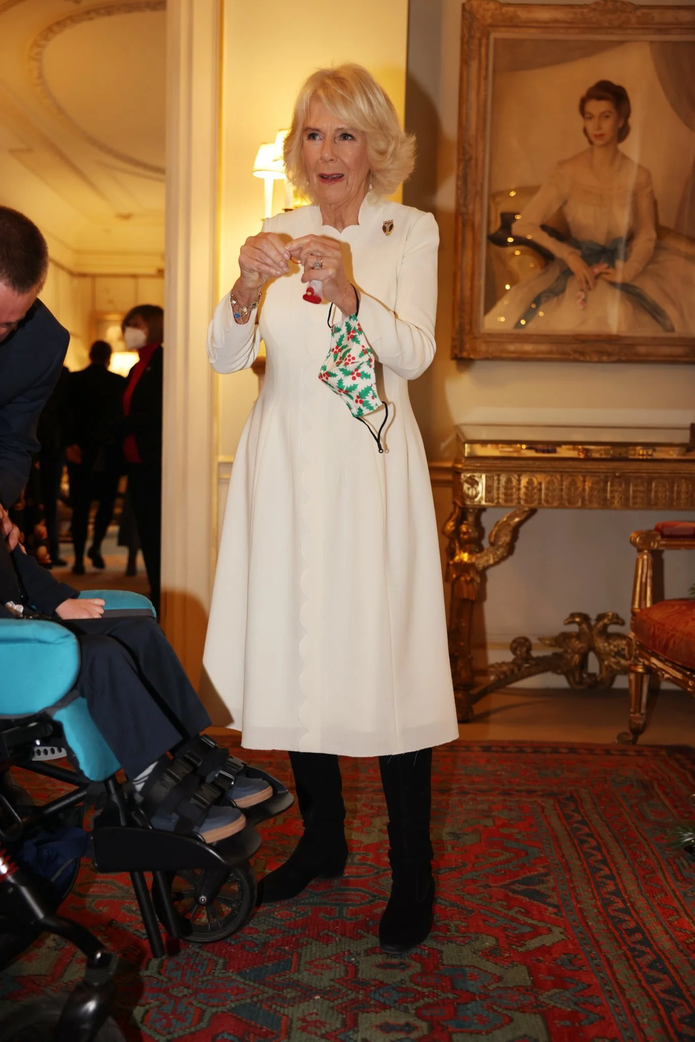 The Duchess of Cornwall Decorates Christmas Tree with Children at Clarence House