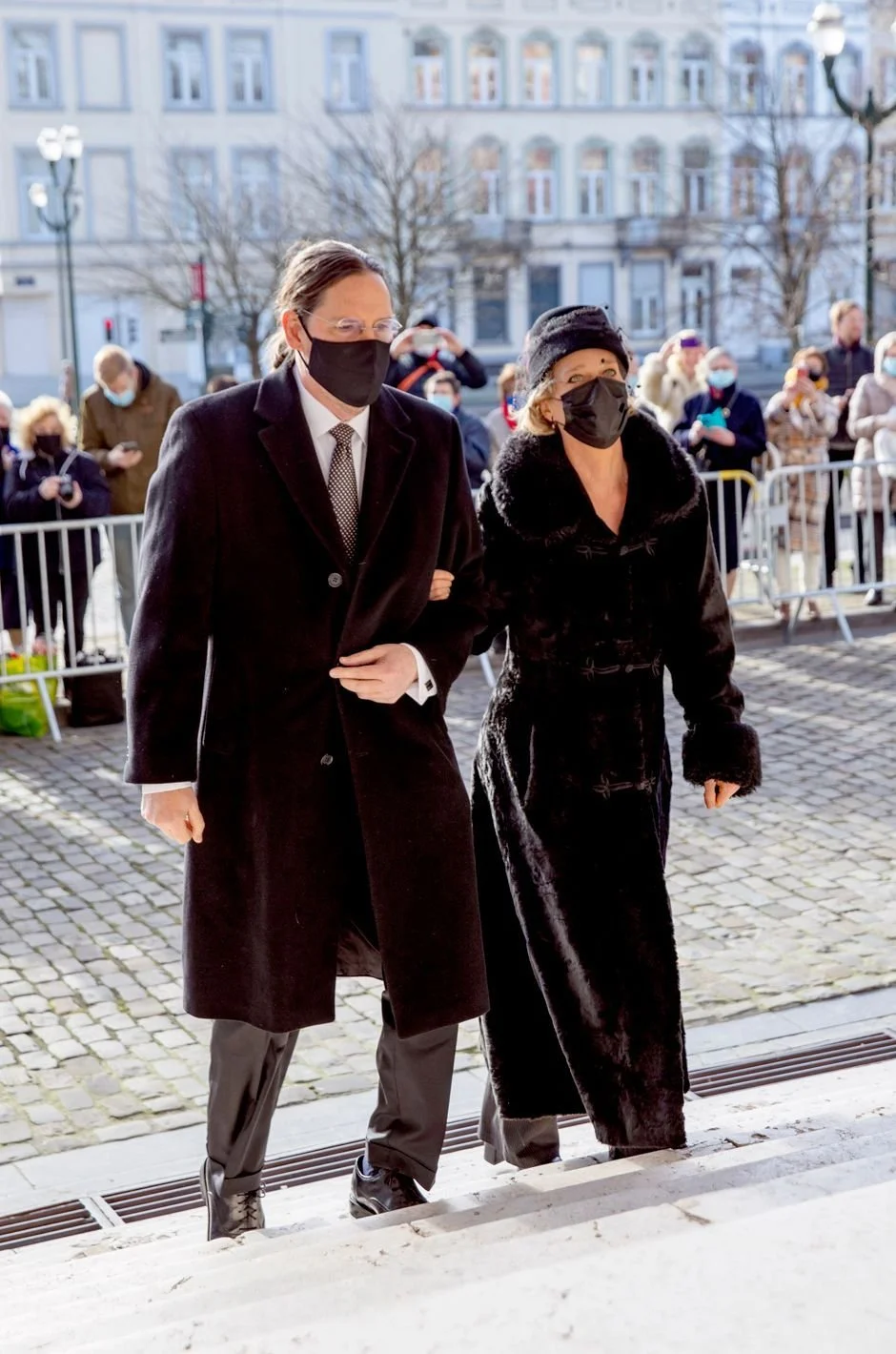 Princess Delphine Attends Mass for the Deceased Members of the Royal Family