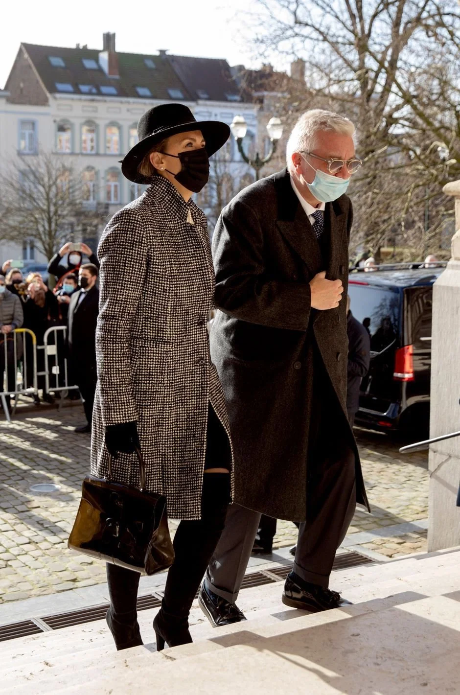 Prince Laurent and Princess Claire Attend Mass for the Deceased Members of the Royal Family