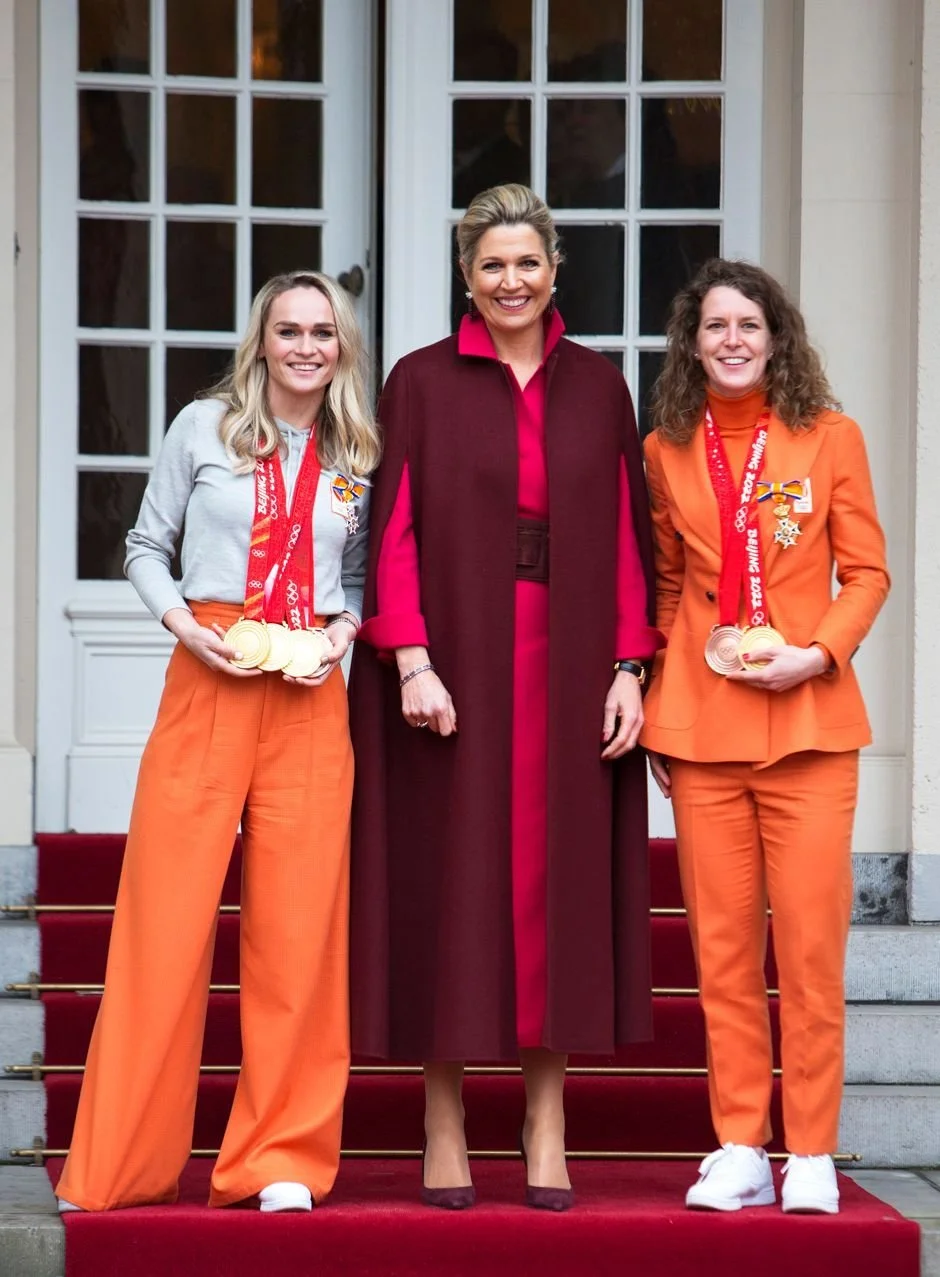 The King and Queen of the Netherlands Receive the Dutch Winter Olympics Medalists