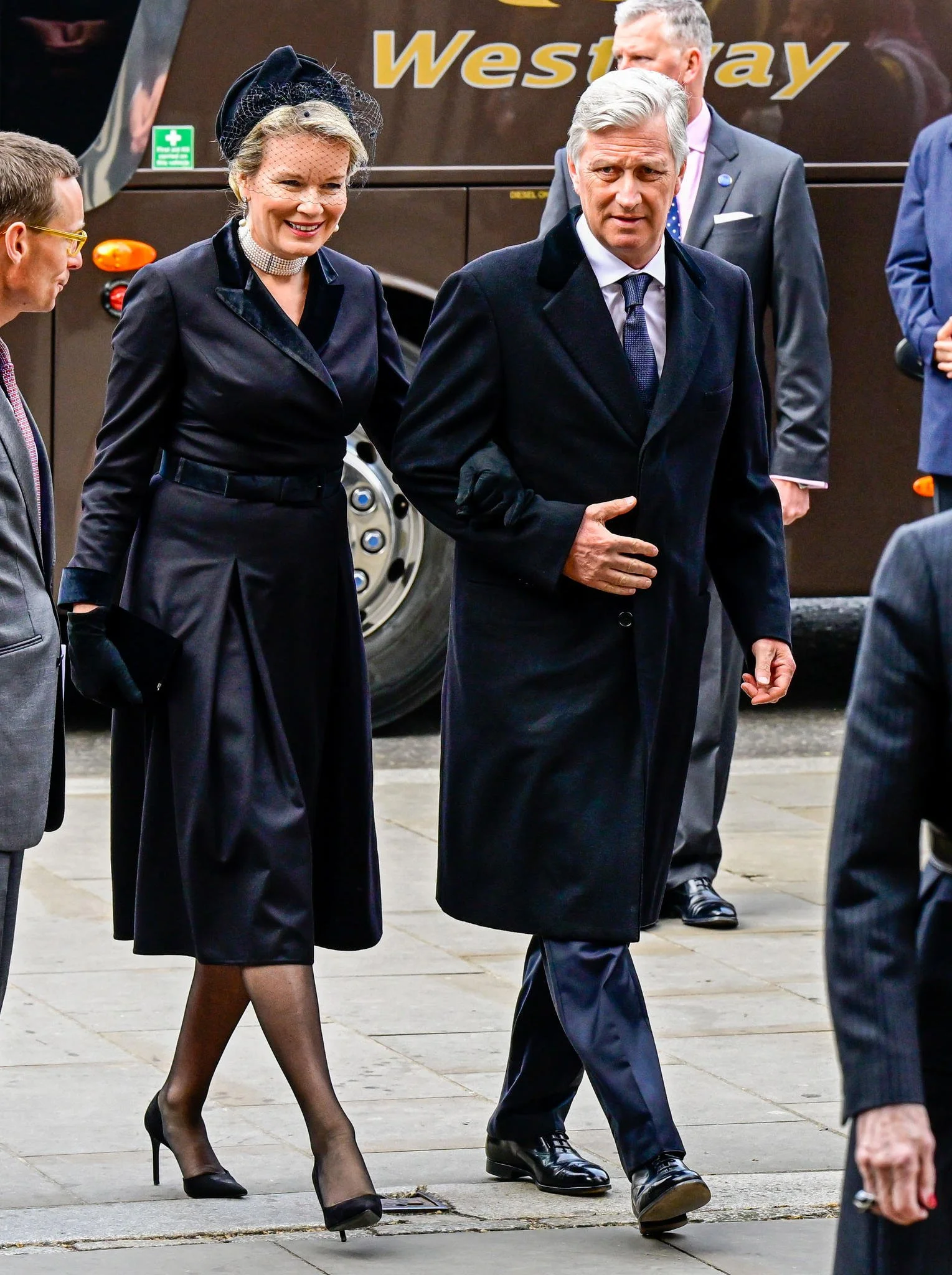 The King and Queen of the Belgians Attend Memorial Service for the Duke of Edinburgh