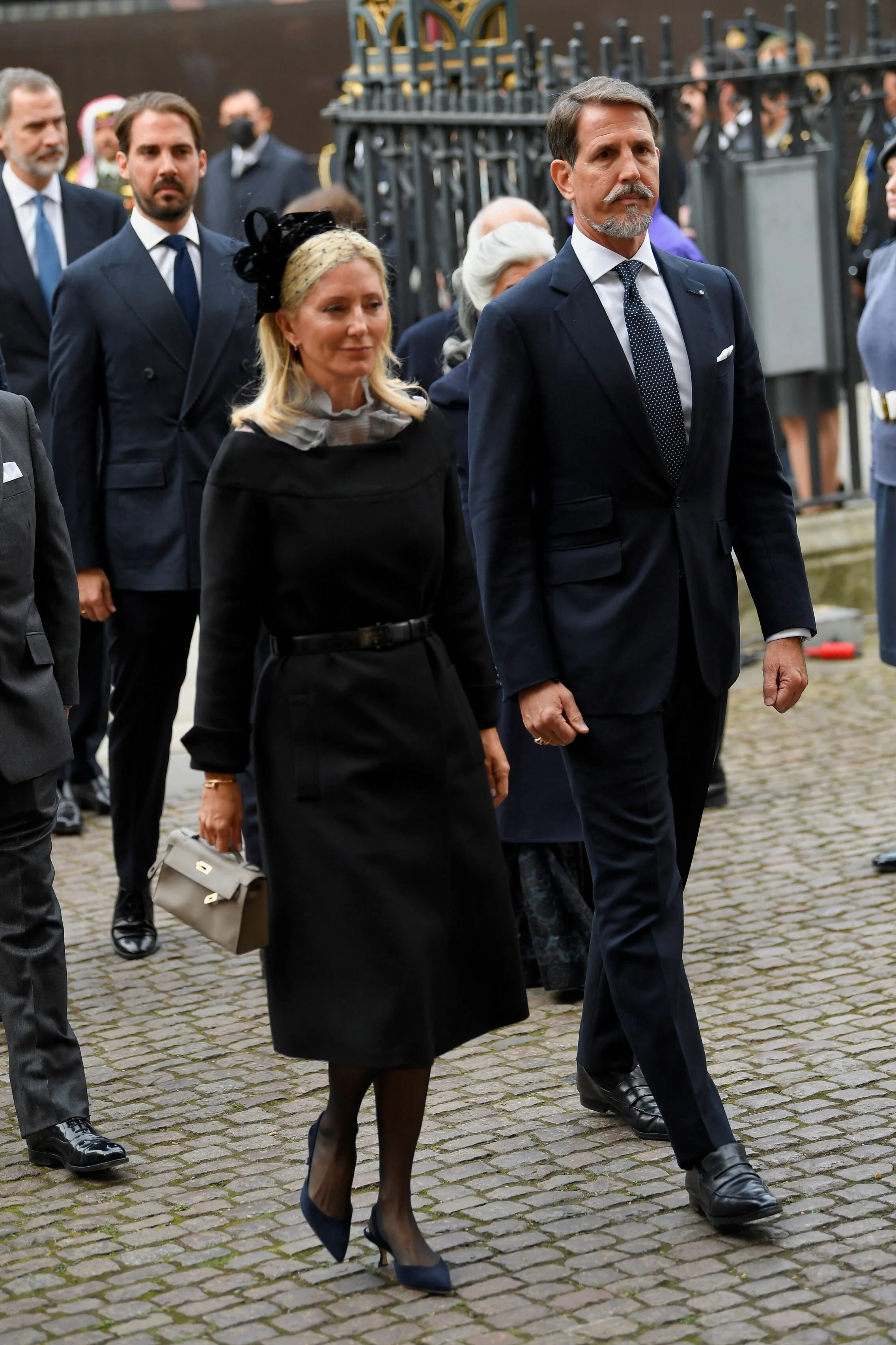 Queen Anne-Marie and the Crown Prince and Crown Princess of Greece Attend Memorial Service for the Duke of Edinburgh
