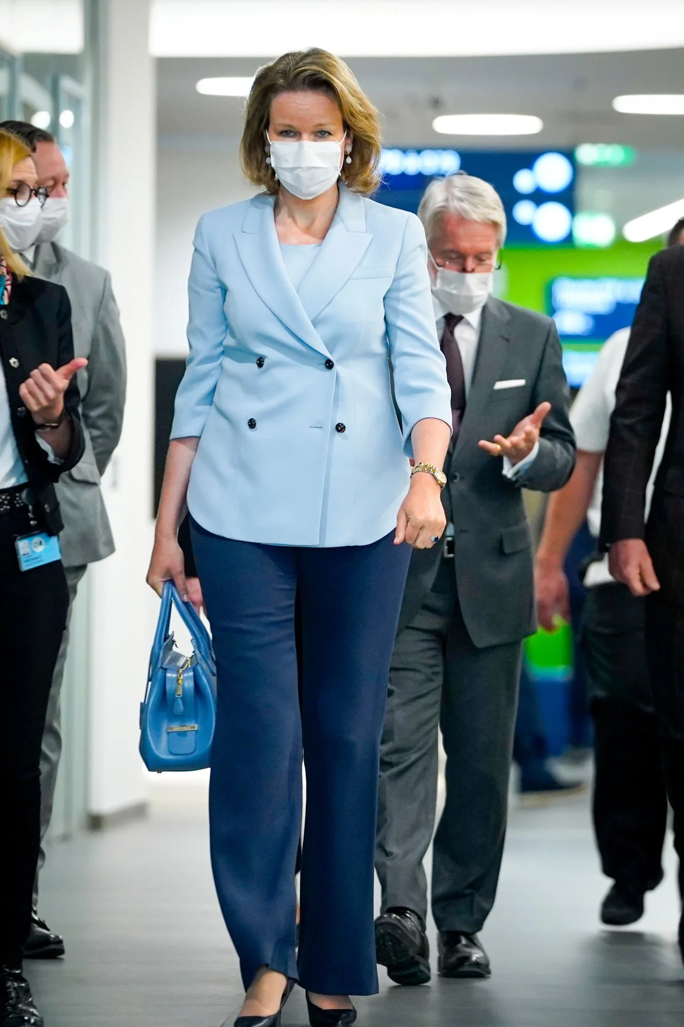 The King and Queen of the Belgians Visit Hospital in Liège