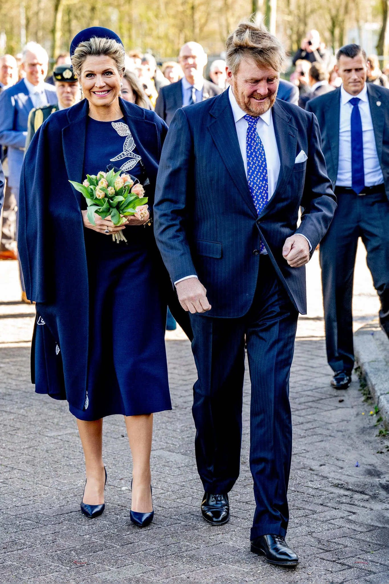 The King and Queen of the Netherlands Visit the Dune and Bulb Region