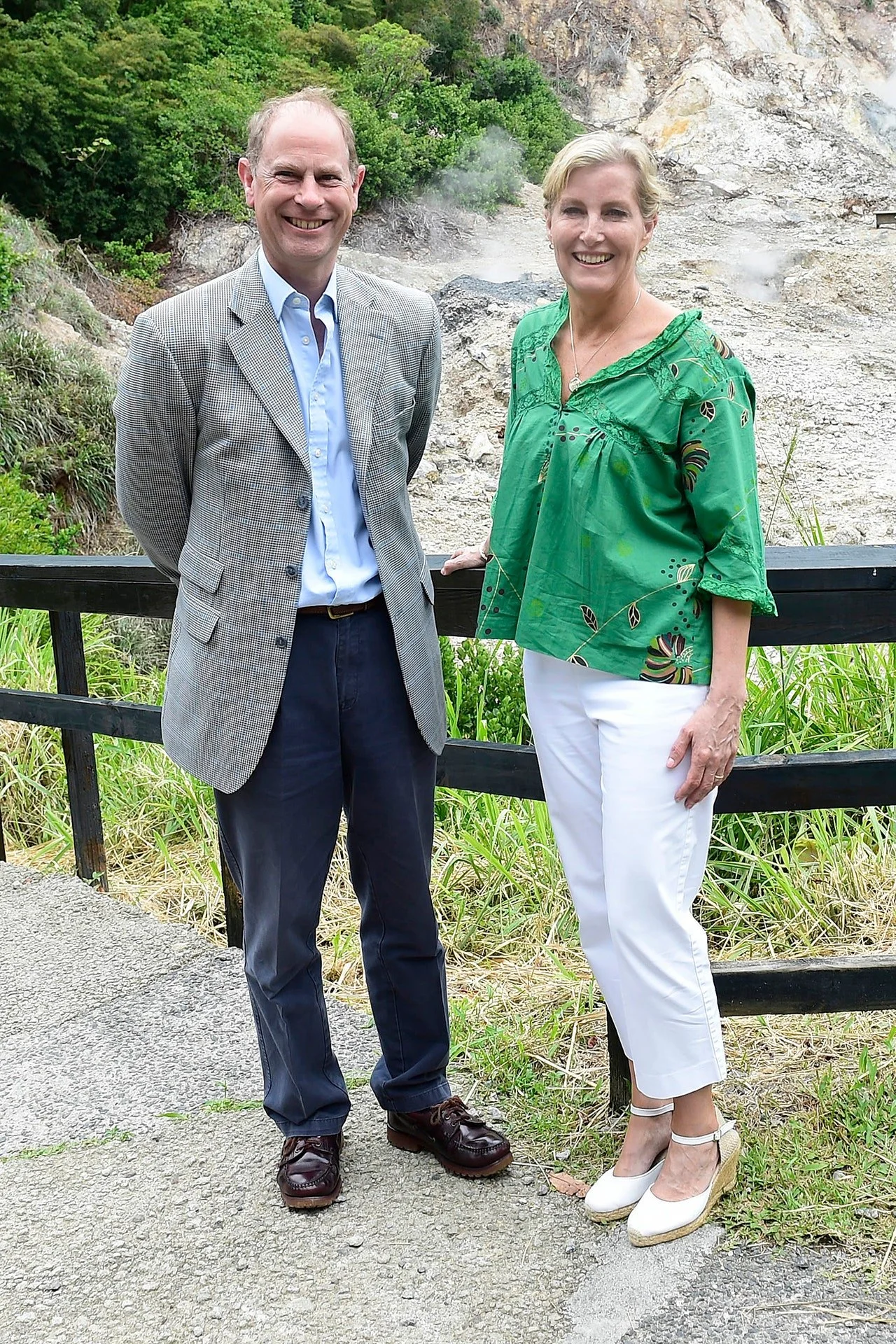 The Earl and Countess of Wessex Visit Sulphur Springs in Soufriere, Saint Lucia